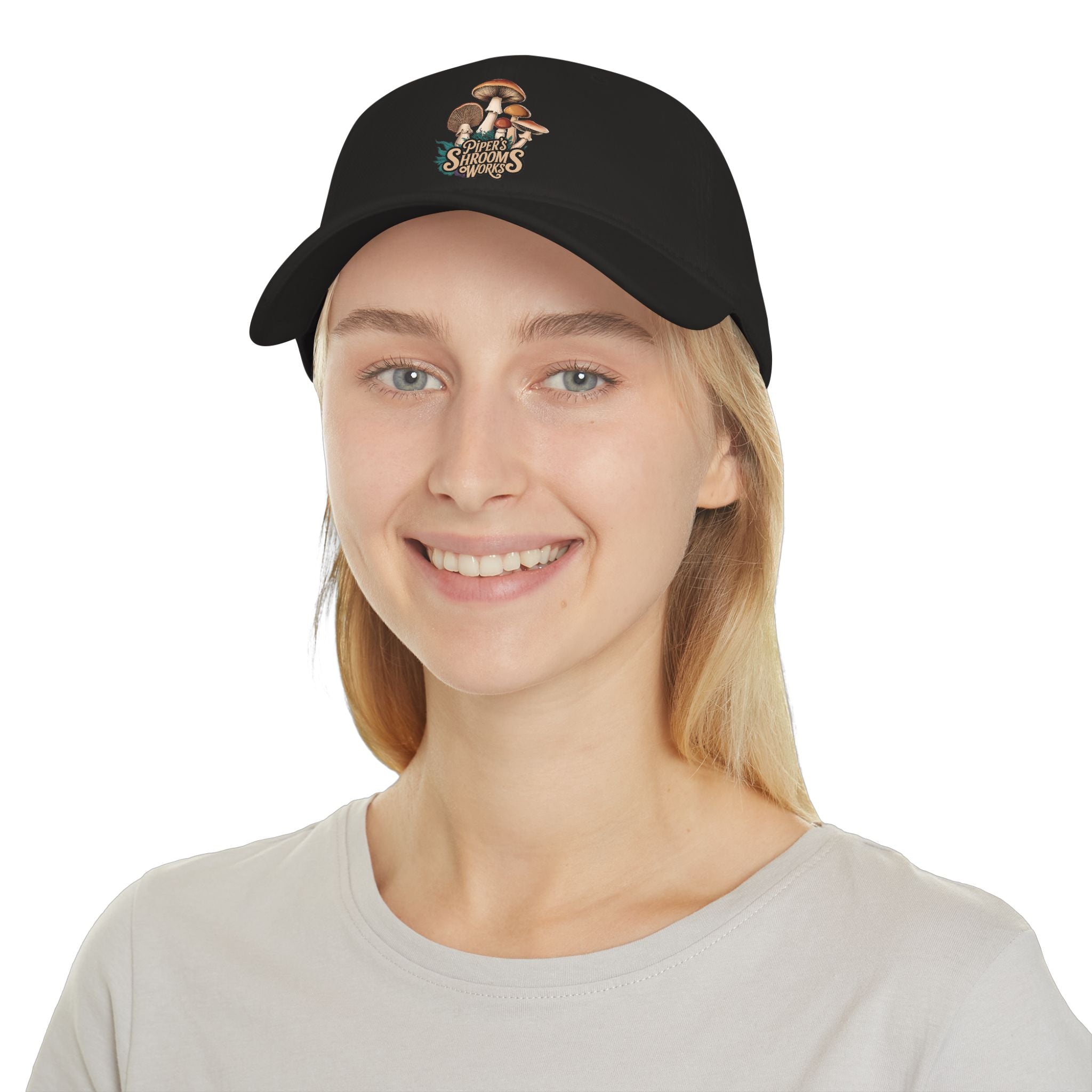 Mushroom Lovers Low Profile Baseball Cap — 'Shroom Squad' Vintage Fungi Design