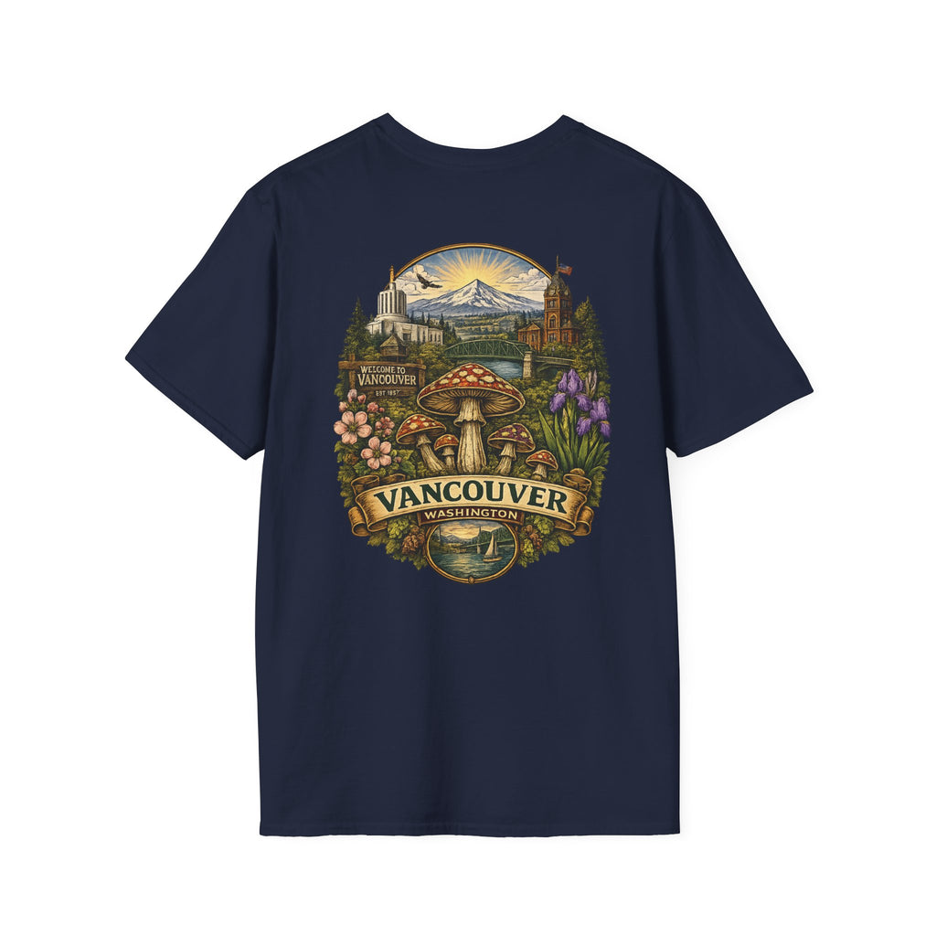 Mushroom Illustration T-Shirt – Vintage Red Toadstool Graphic