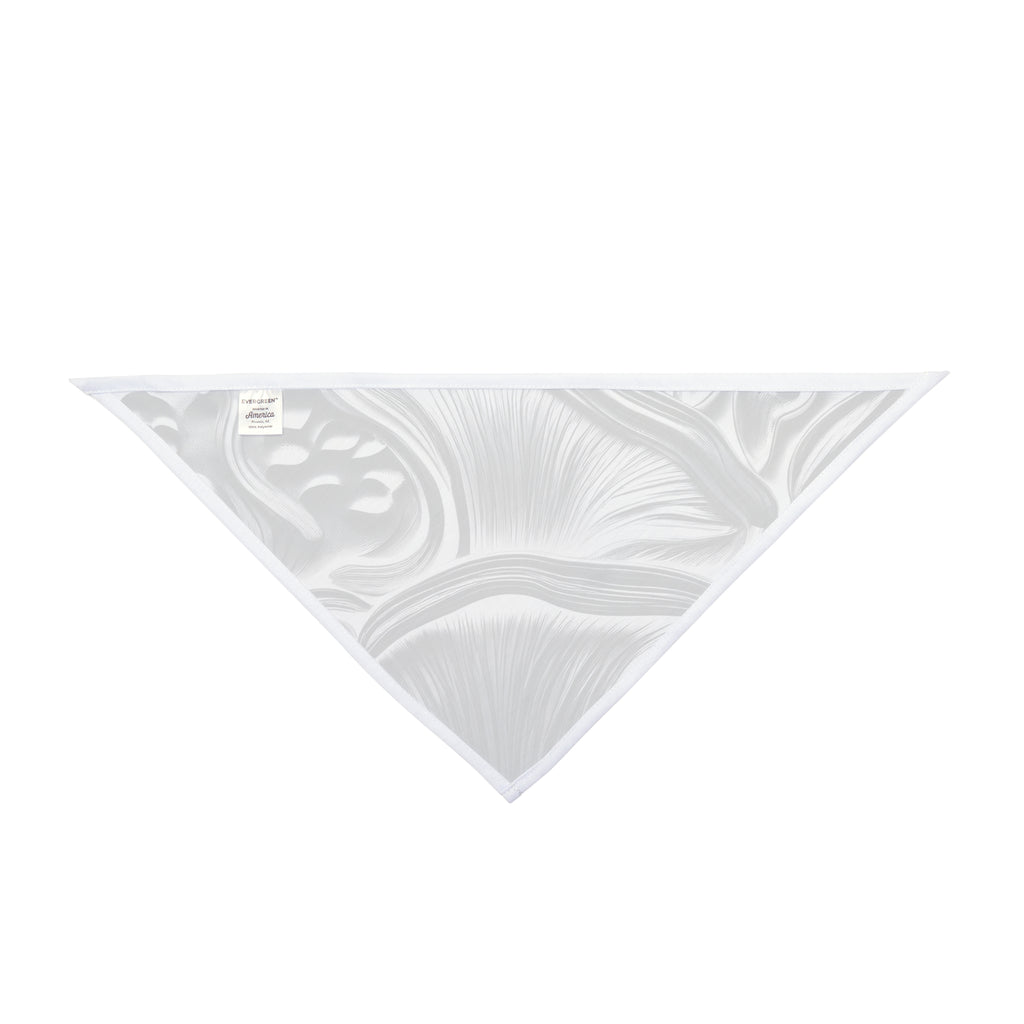 Pet Bandana: Silver Floral Pet Bandana — Metallic Floral Pattern Dog & Cat Accessory