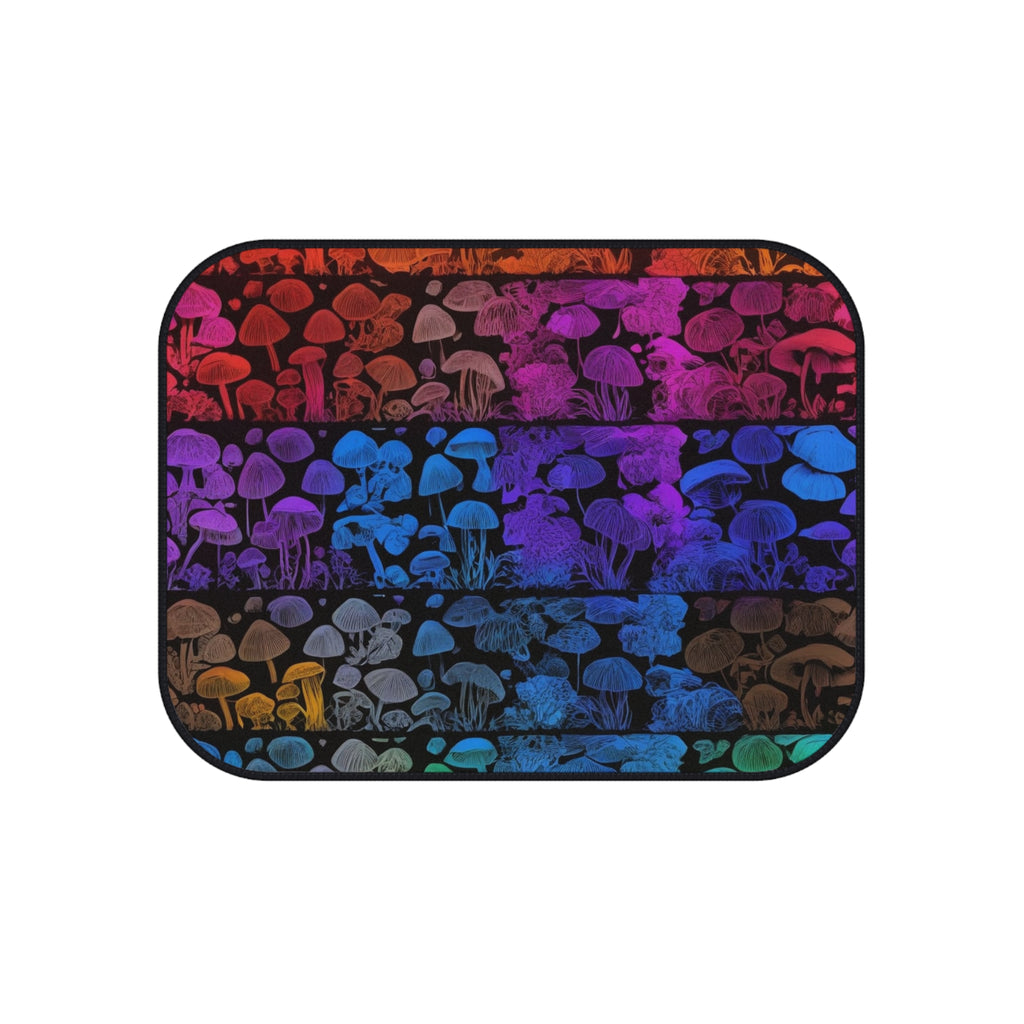 🌈 Shroom Bloom Gradient Floor Mat Set 🍄🚗