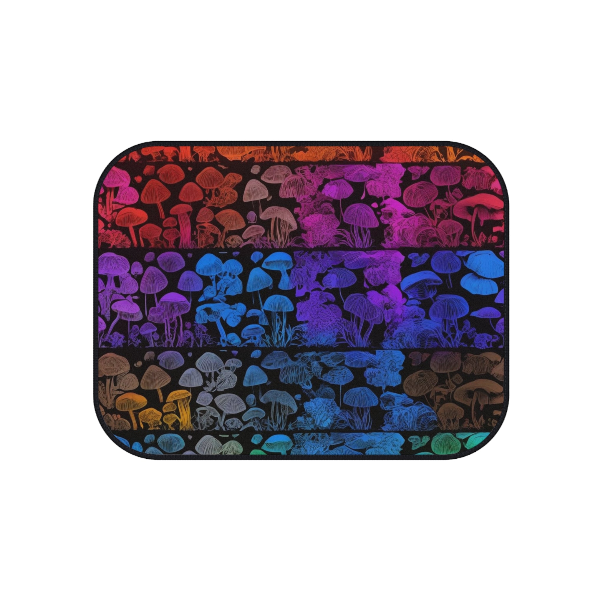 🌈 Shroom Bloom Gradient Floor Mat Set 🍄🚗