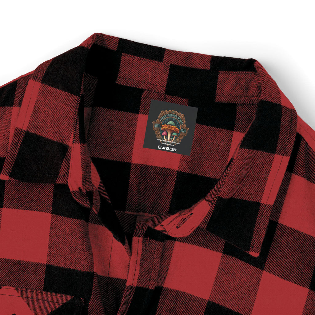 Portland Mushroom Flannel Shirt — Vintage Forest Plaid Button-Up