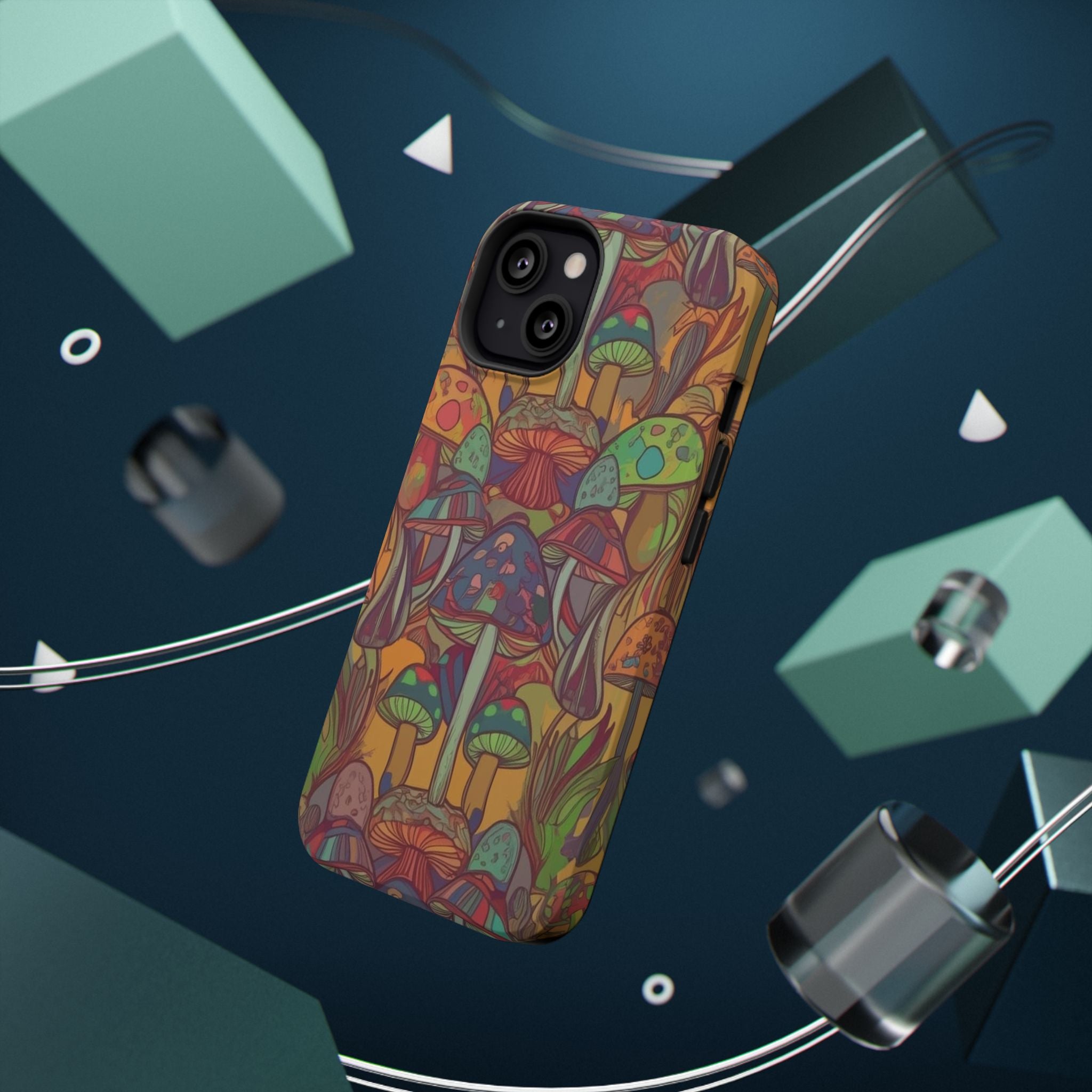 Mushroom Grove Impact-Resistant Case, Unique Phone Cover for Nature Lovers, Mushroom Art Gifts, Phone Accessories for Festivals, [...]