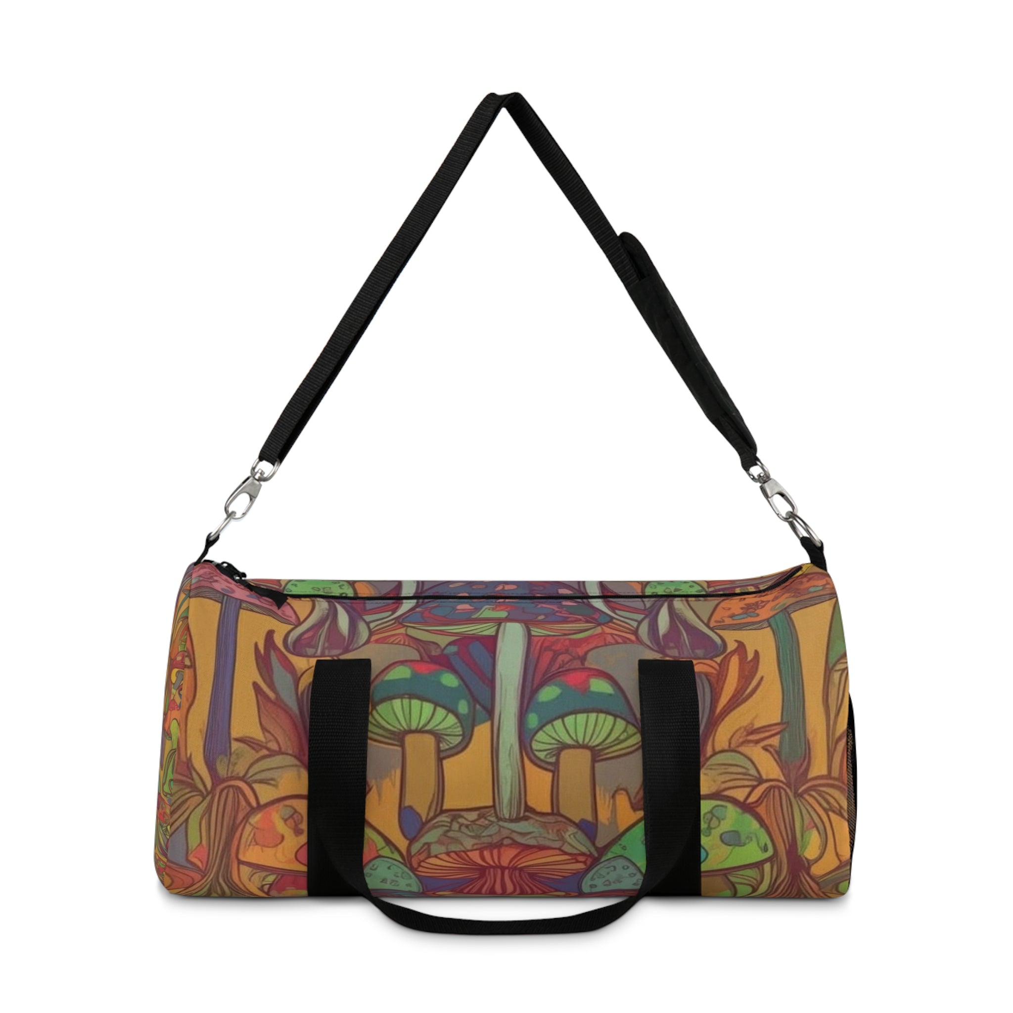 Psychedelic Mushroom Duffel Bag — Colorful Boho Travel Gym Bag