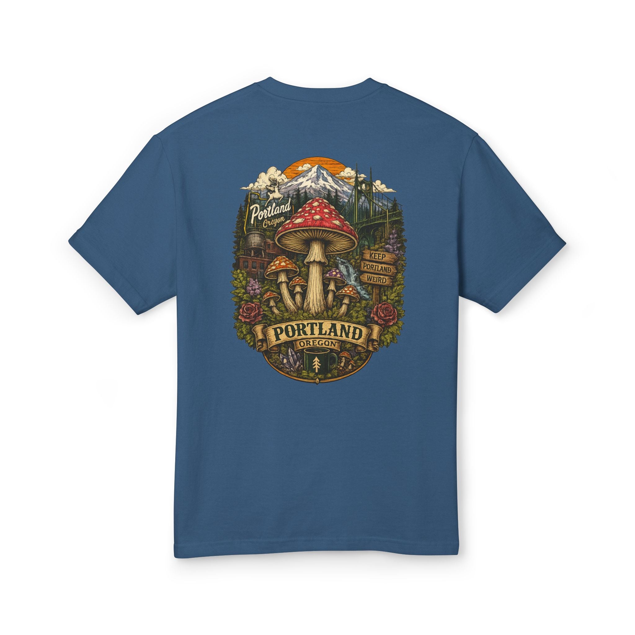 Portland Mushrooms Graphic Tee — Vintage Outdoor Nature T-Shirt