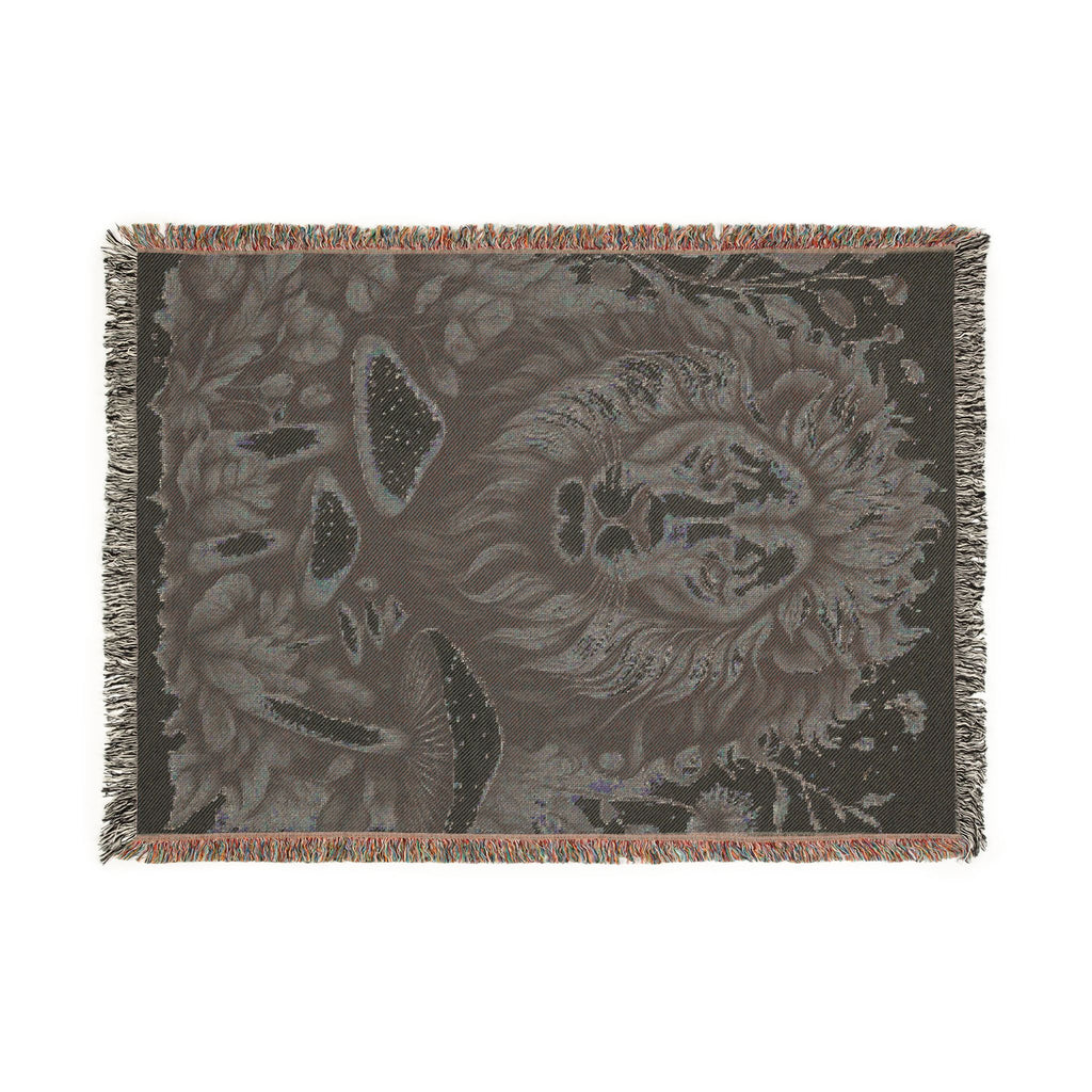 Blanket: Lion Tapestry Woven Blanket — Vintage Safari Lion Throw