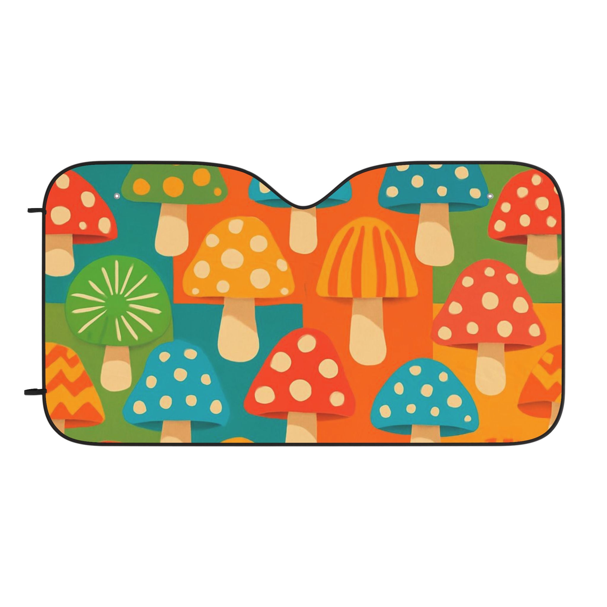 🌈🍄 Funky Mushroom Pop Car Sunshade 🍄🌈