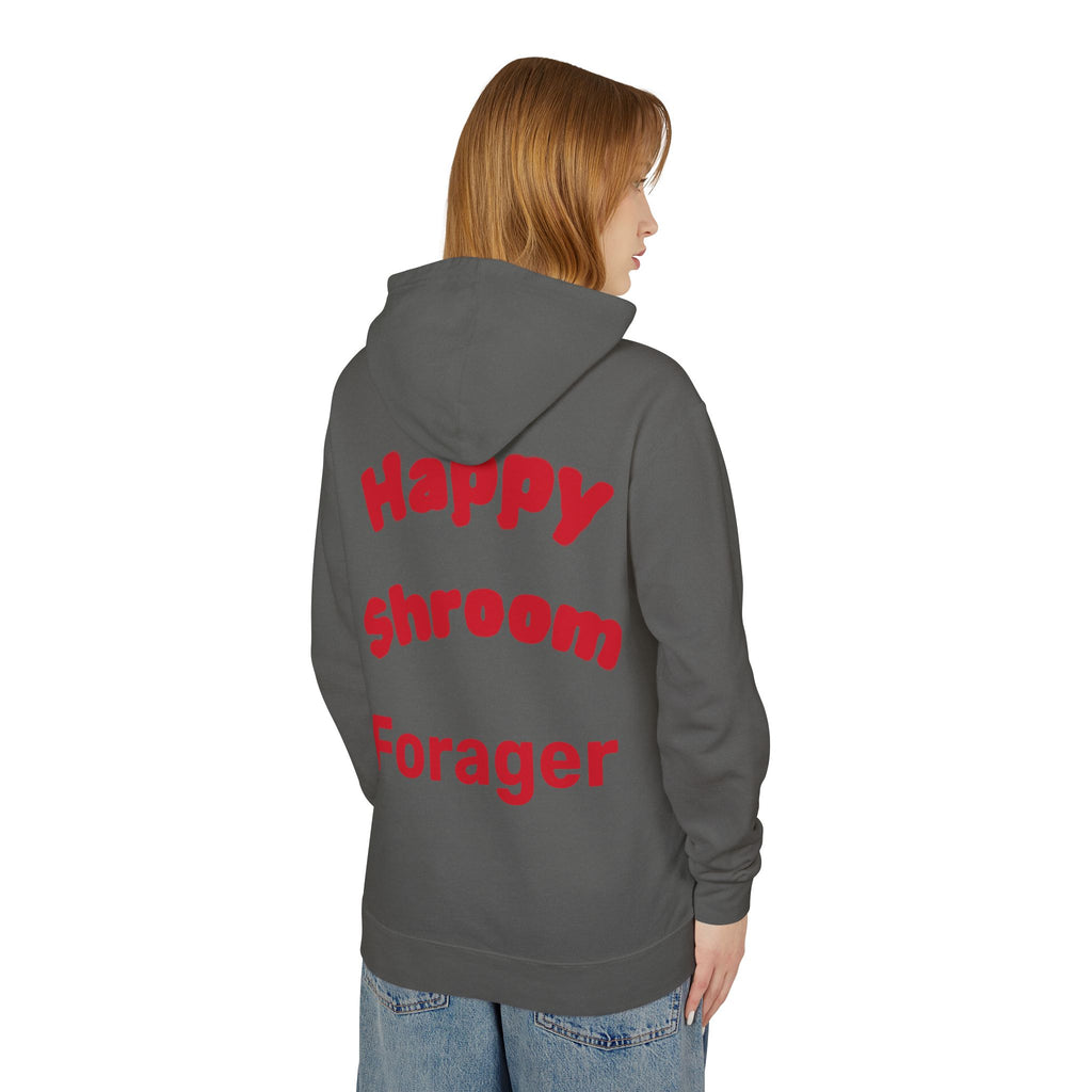 Mushroom Christmas Tree Hoodie — "Happy Shroom Forager" Holiday Pullover