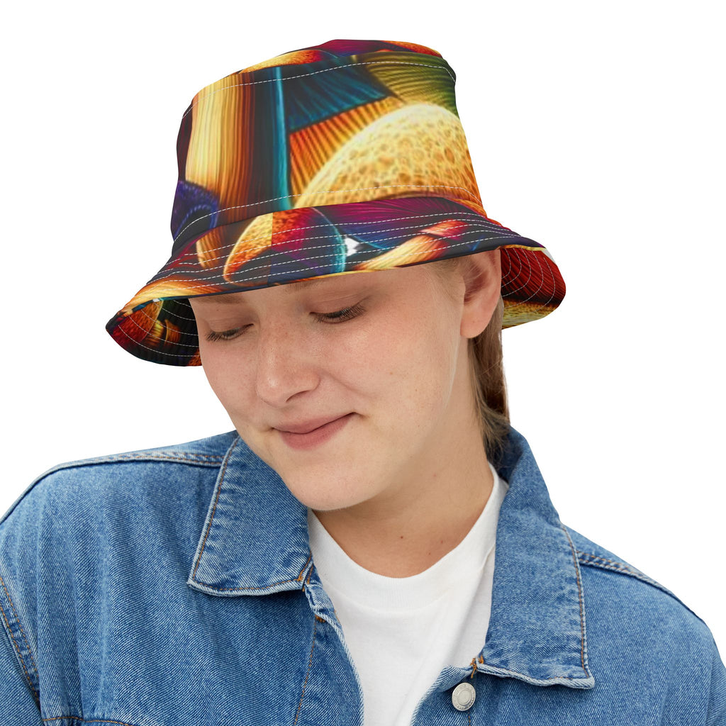 Abstract Floral Sunset Bucket Hat