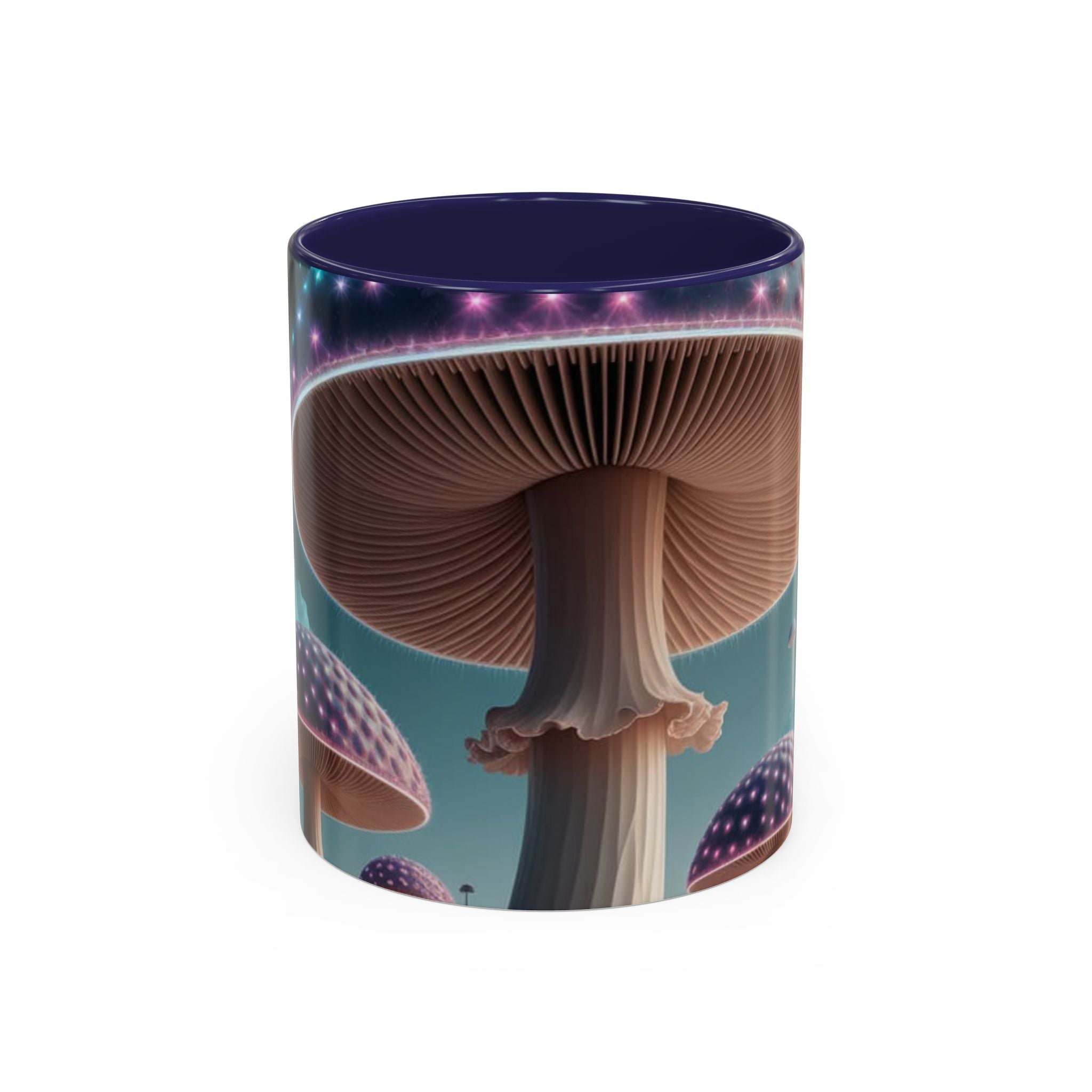Mug: Mystical Mushroom Accent Coffee Mug — Fantasy Psychedelic Ceramic Cup (11/15oz)