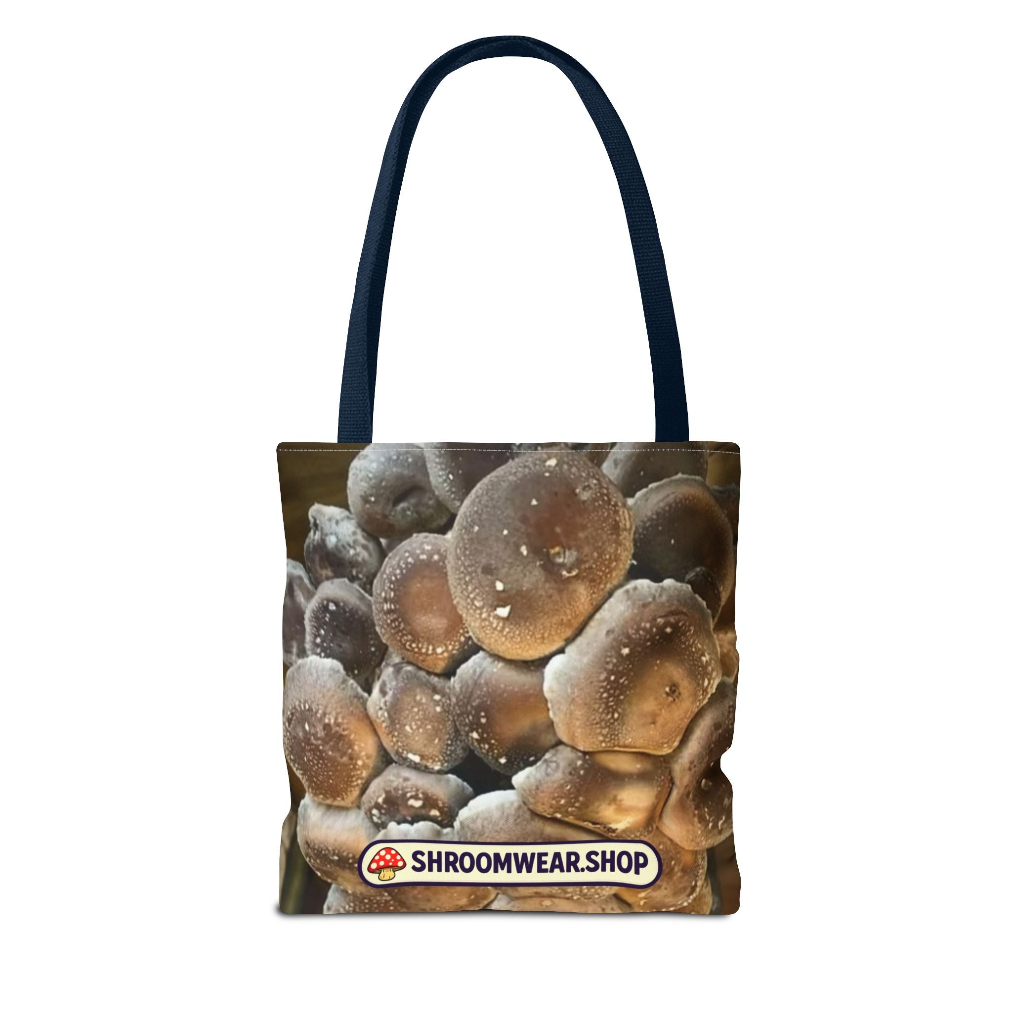Bag: Mushroom Print Tote Bag-Over-Print Canvas Tote
