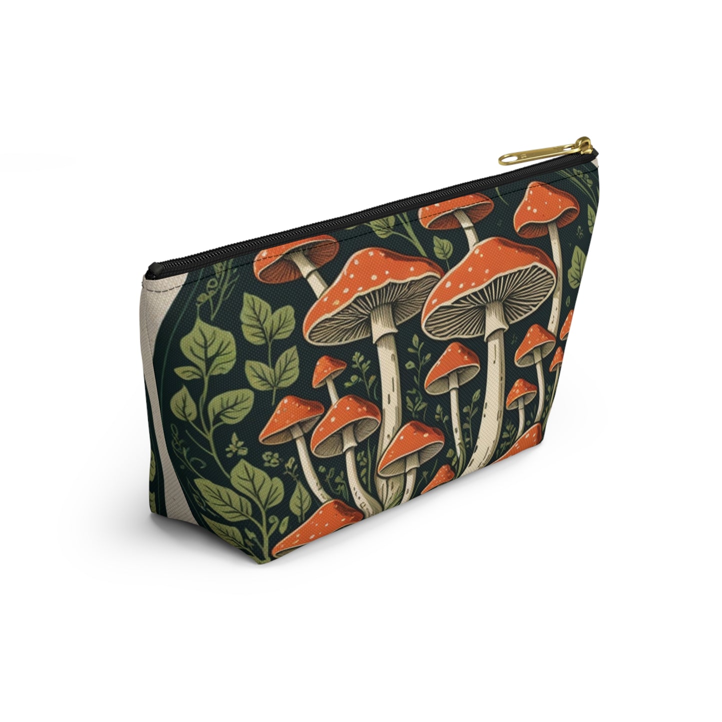 🍄 "Forest Keeper" Zipper Pouch – Where Earthy Elegance Meets Everyday Magic  Carry the forest with you—wherever you roam.
