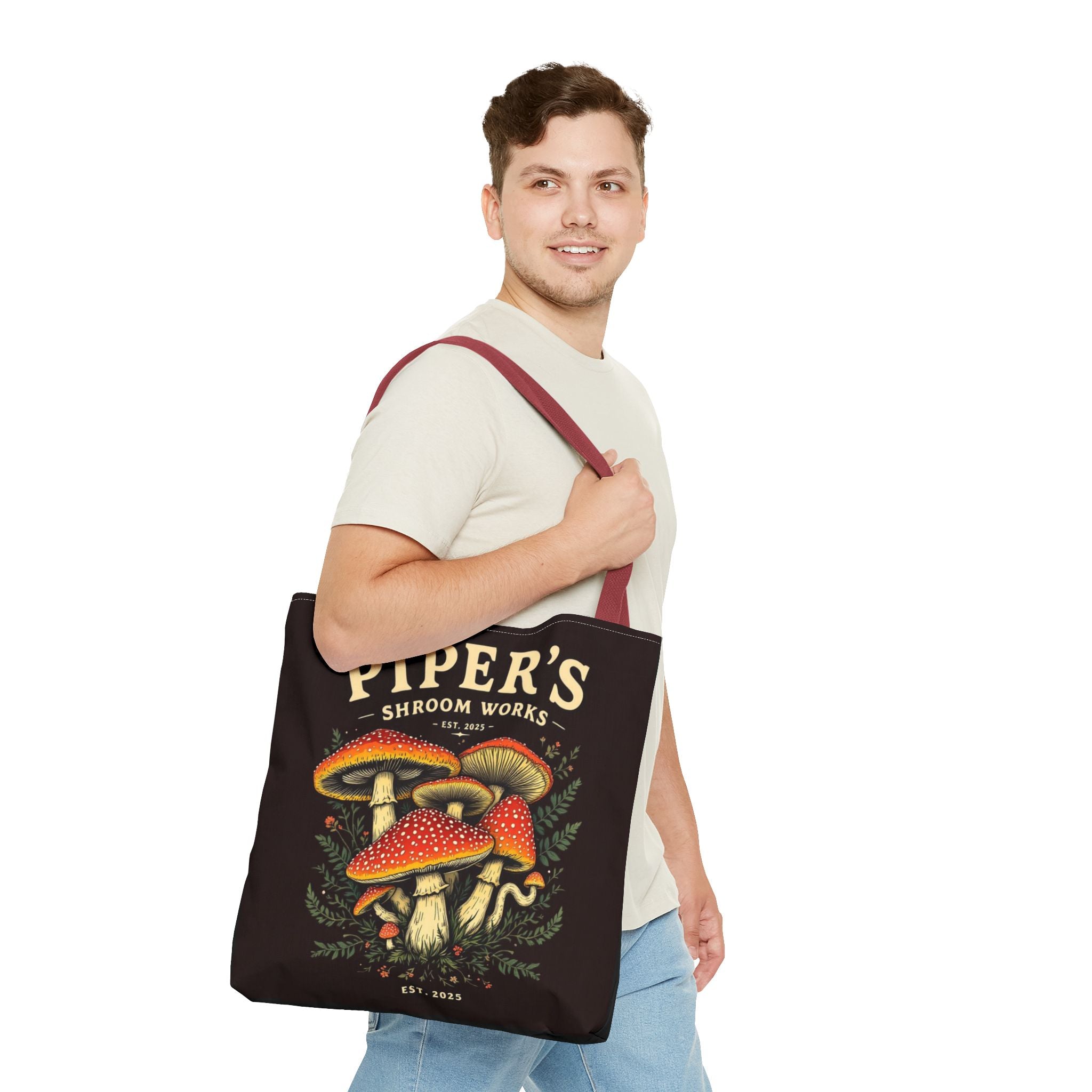 🍄 Piper’s Shroom Works Tote – Where Style Meets the Wild 🌿