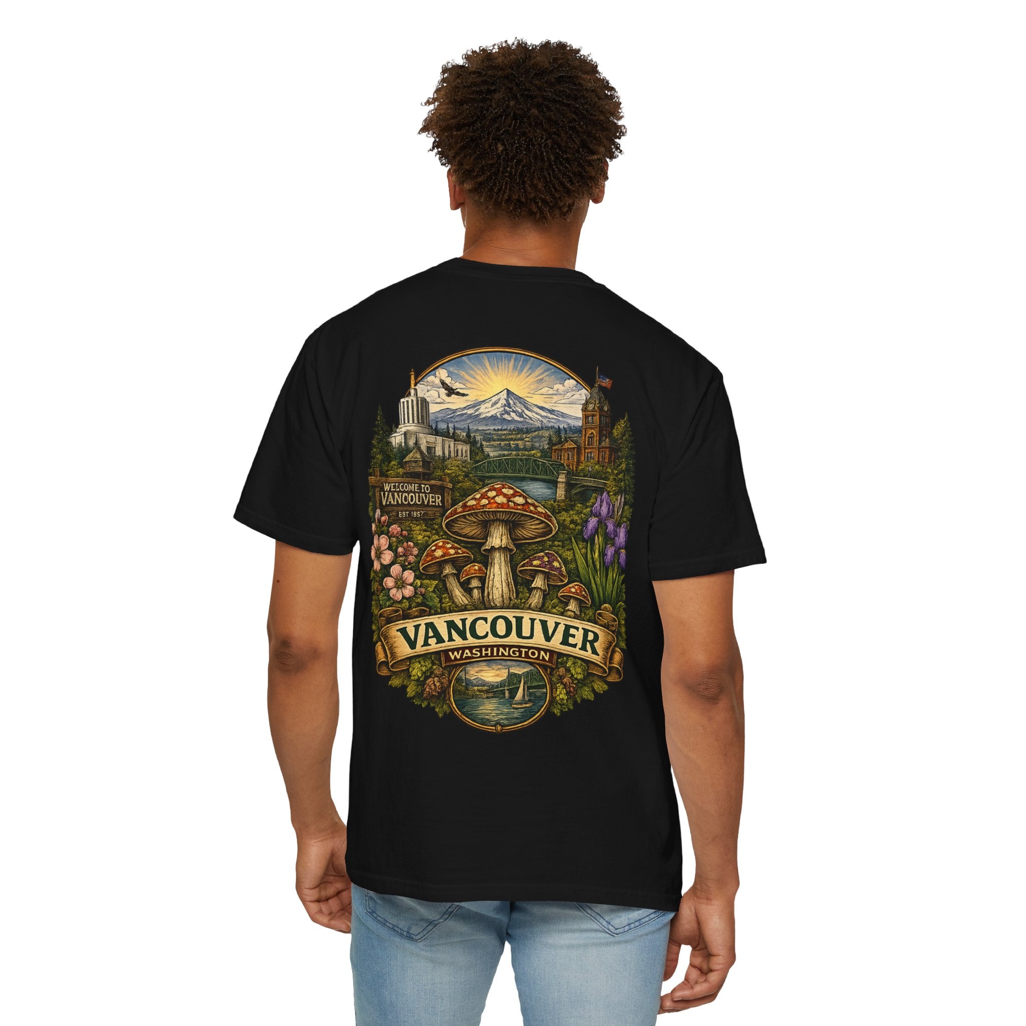 Lake Oswego Mushroom T-Shirt — Vintage Nature & Psychedelic Fungi Design