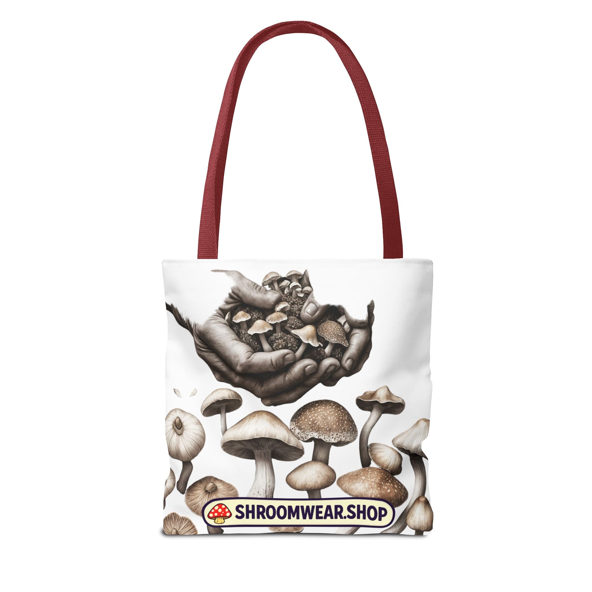 Tote Bag: Mushroom Tote Bag — Hand-Harvested Fungi Illustration Tote