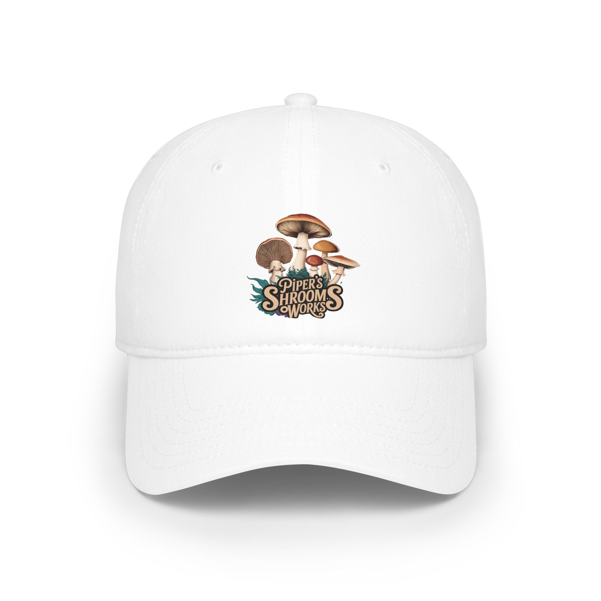 Mushroom Lovers Low Profile Baseball Cap — 'Shroom Squad' Vintage Fungi Design