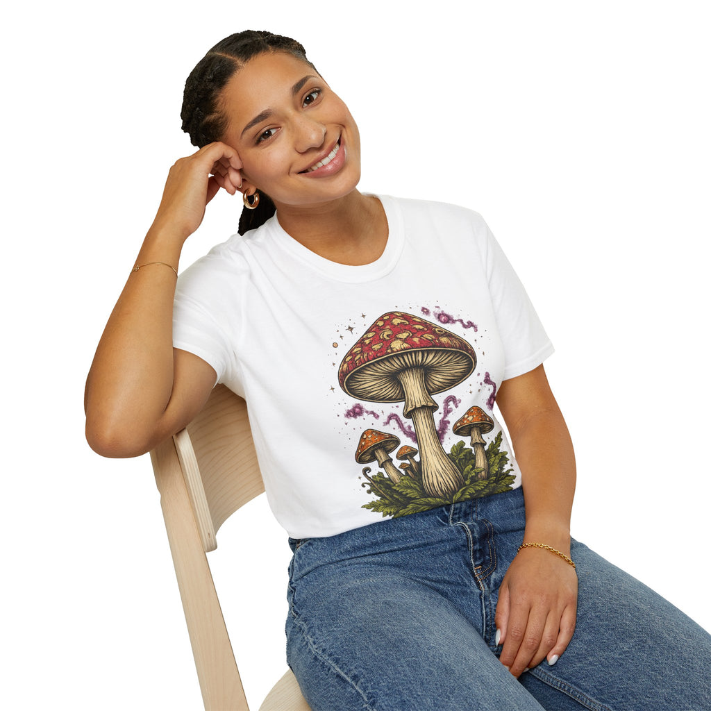 Mushroom Magic T-Shirt — Vintage Red Toadstool Illustration