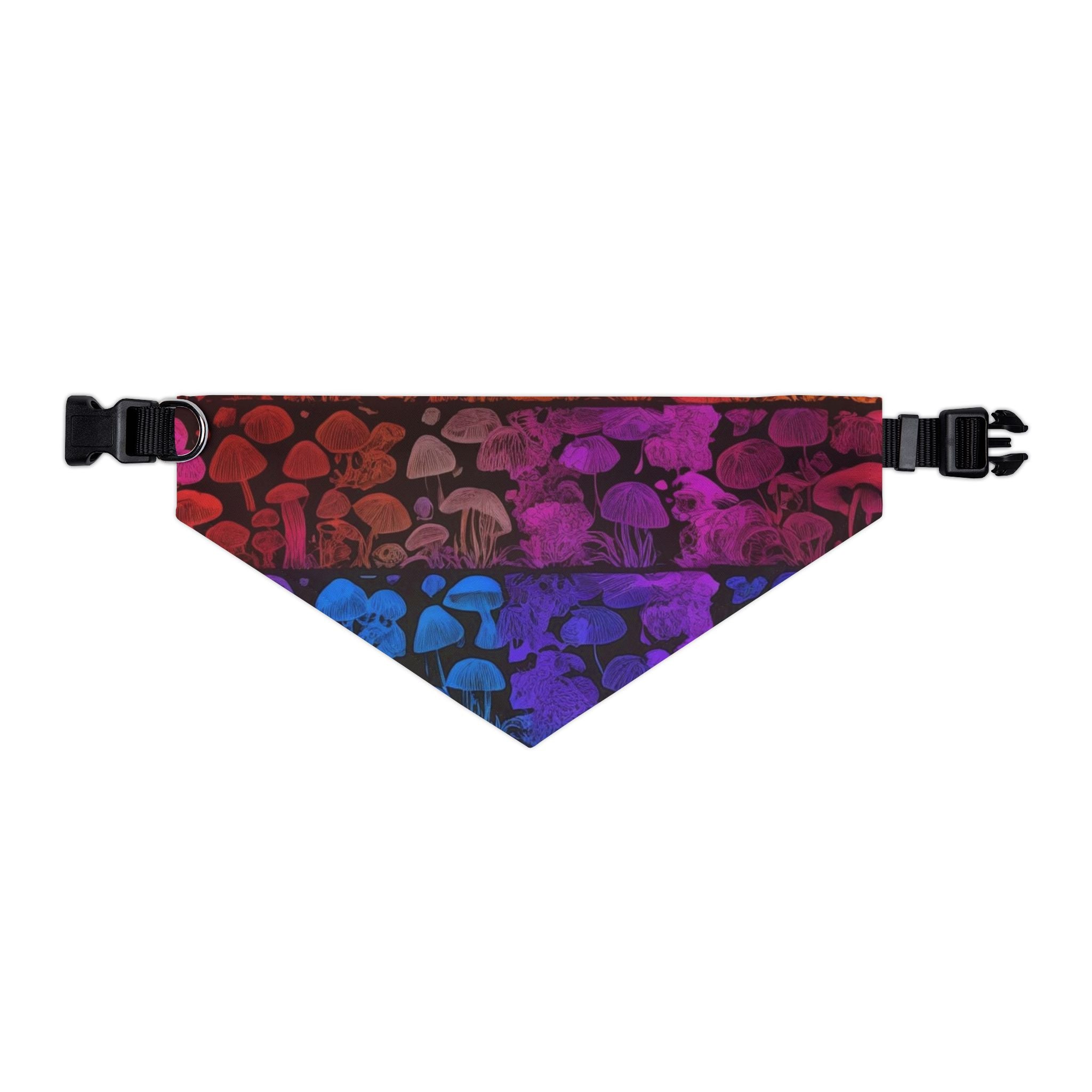 🌈 Shroom Bloom Spectrum Pet Bandana – Where Fungi Meets Fashion