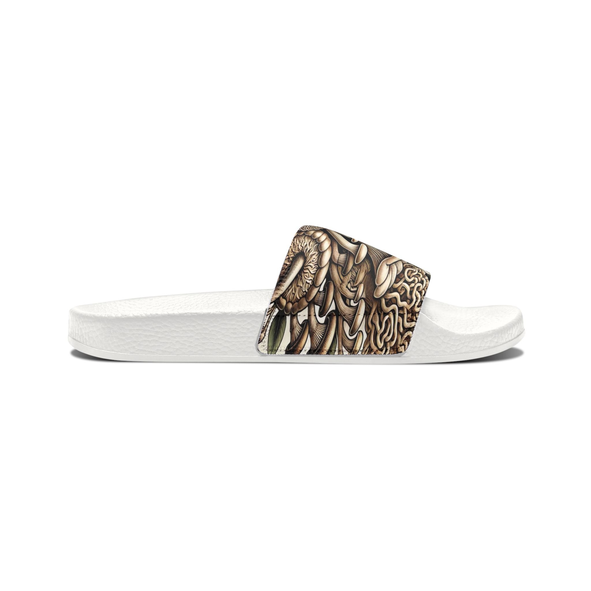 Mushroom Art Slide Sandals — Removable Strap Men's Slides