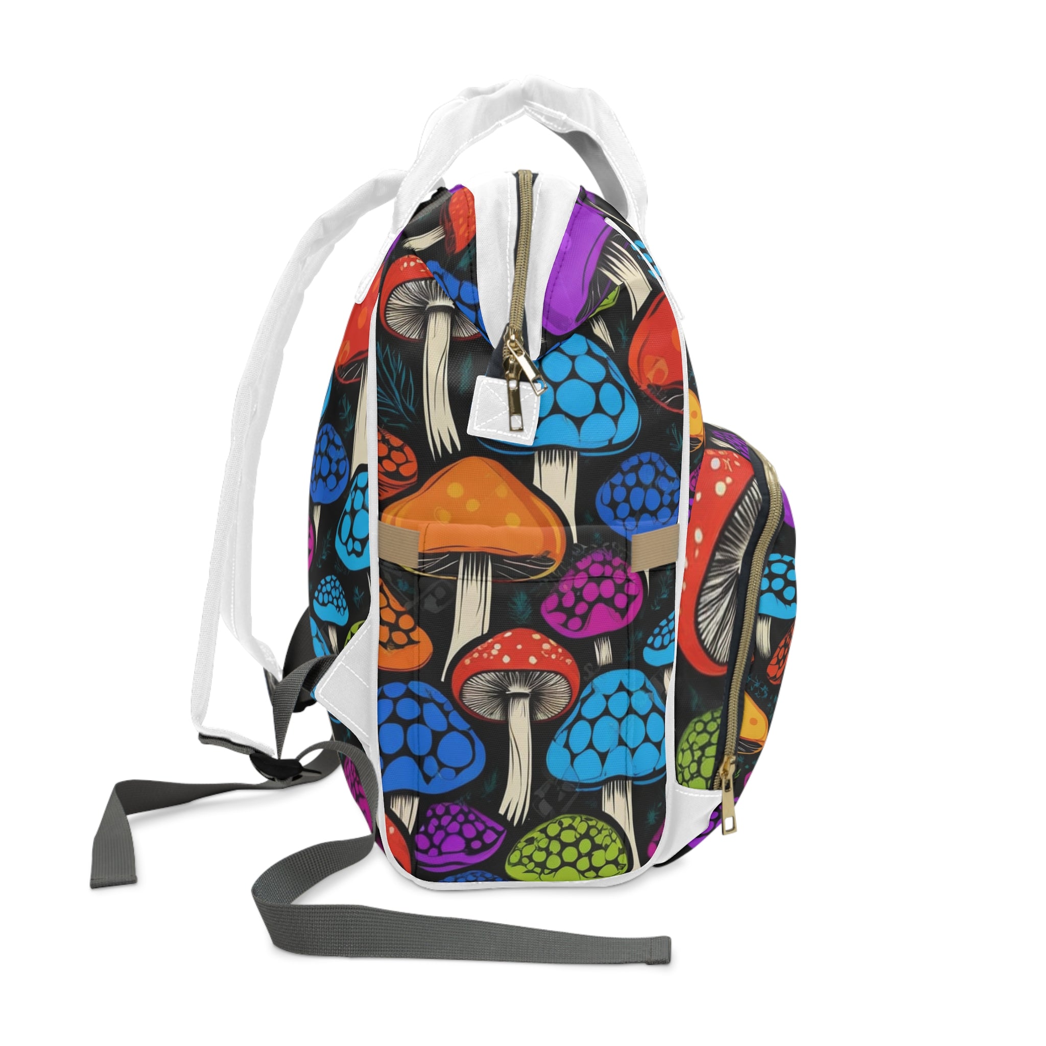 🎒🍄 Mushroom Mania Diaper Backpack 🌈✨