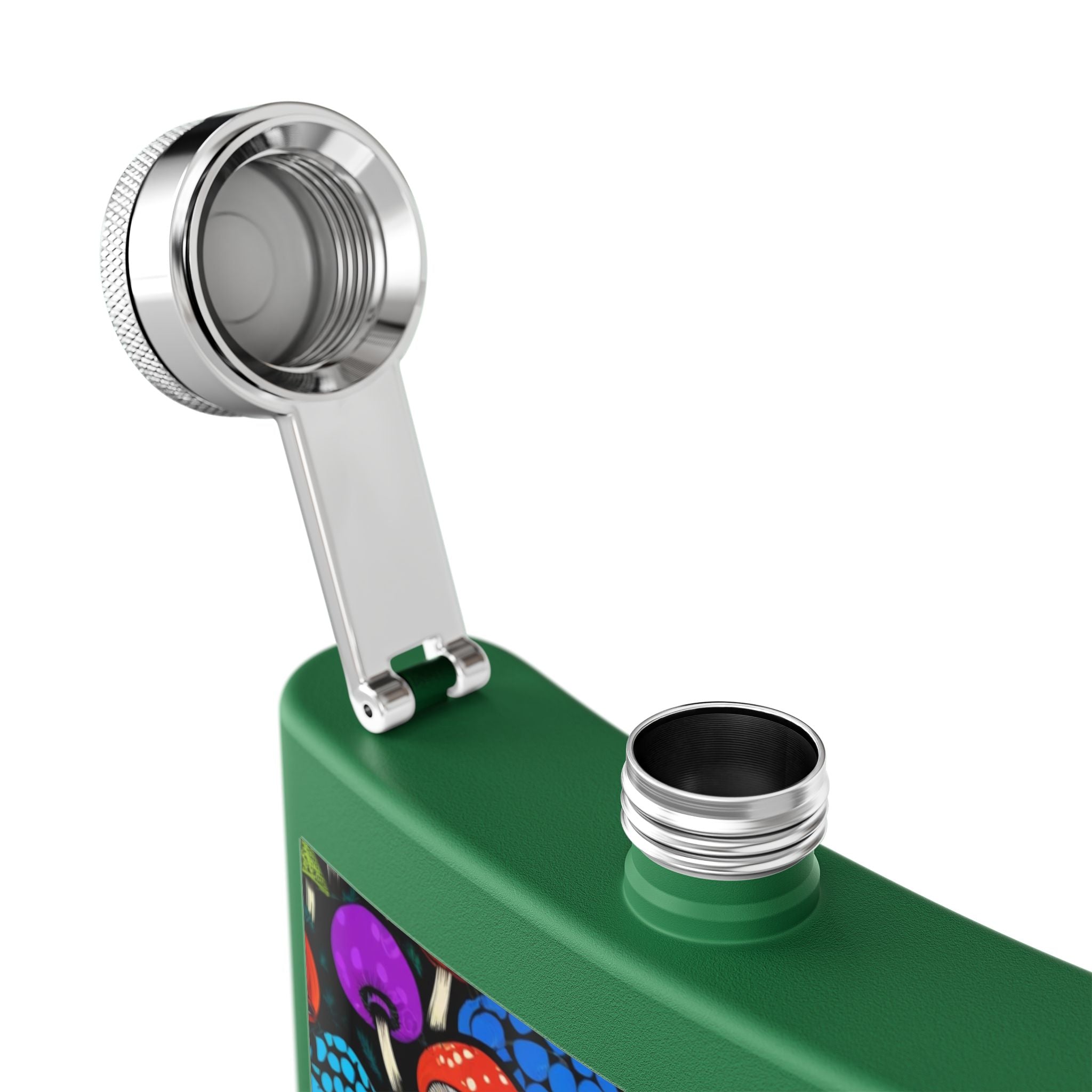🌈 Psychedelic Pop Shroom Flask – Sip Boldly, Live Colorfully 🍄