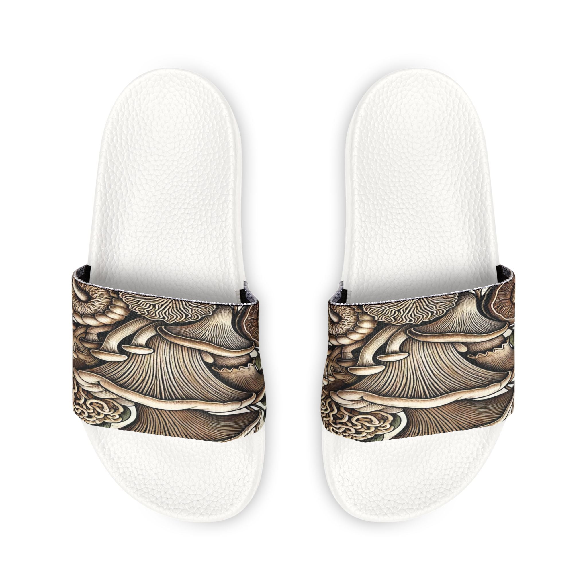 Mushroom Art Slide Sandals — Removable Strap Men's Slides