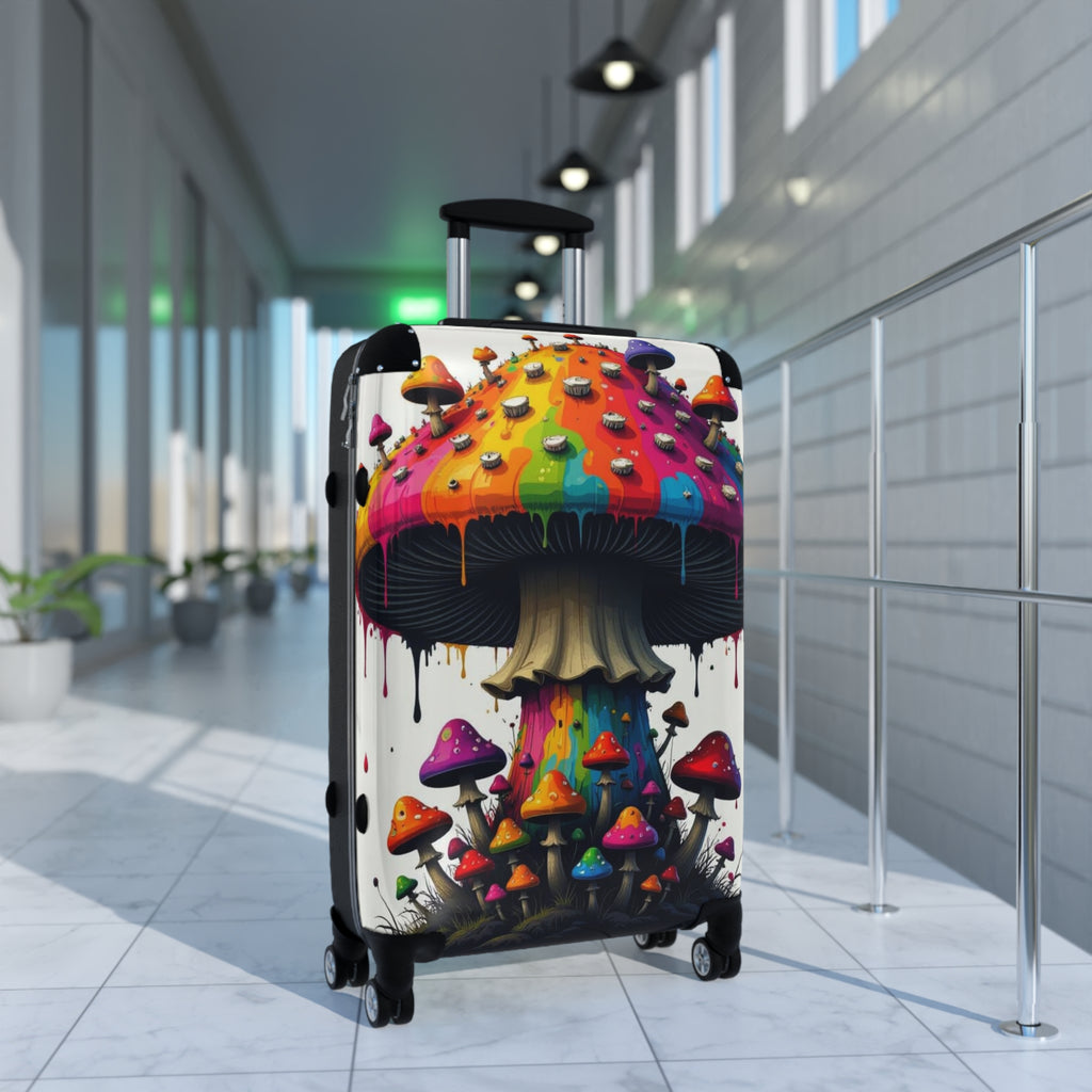 Valise psychédélique champignon arc-en-ciel – Bagage cabine coloré