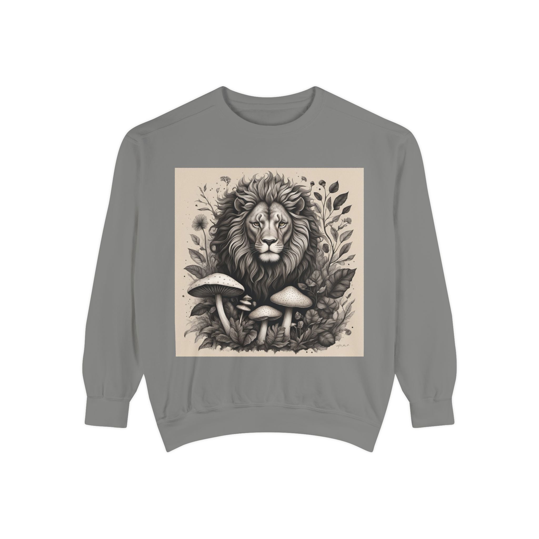 🦁 Lionheart & Shrooms Sweatshirt – Wear the Wild Within 🍄
