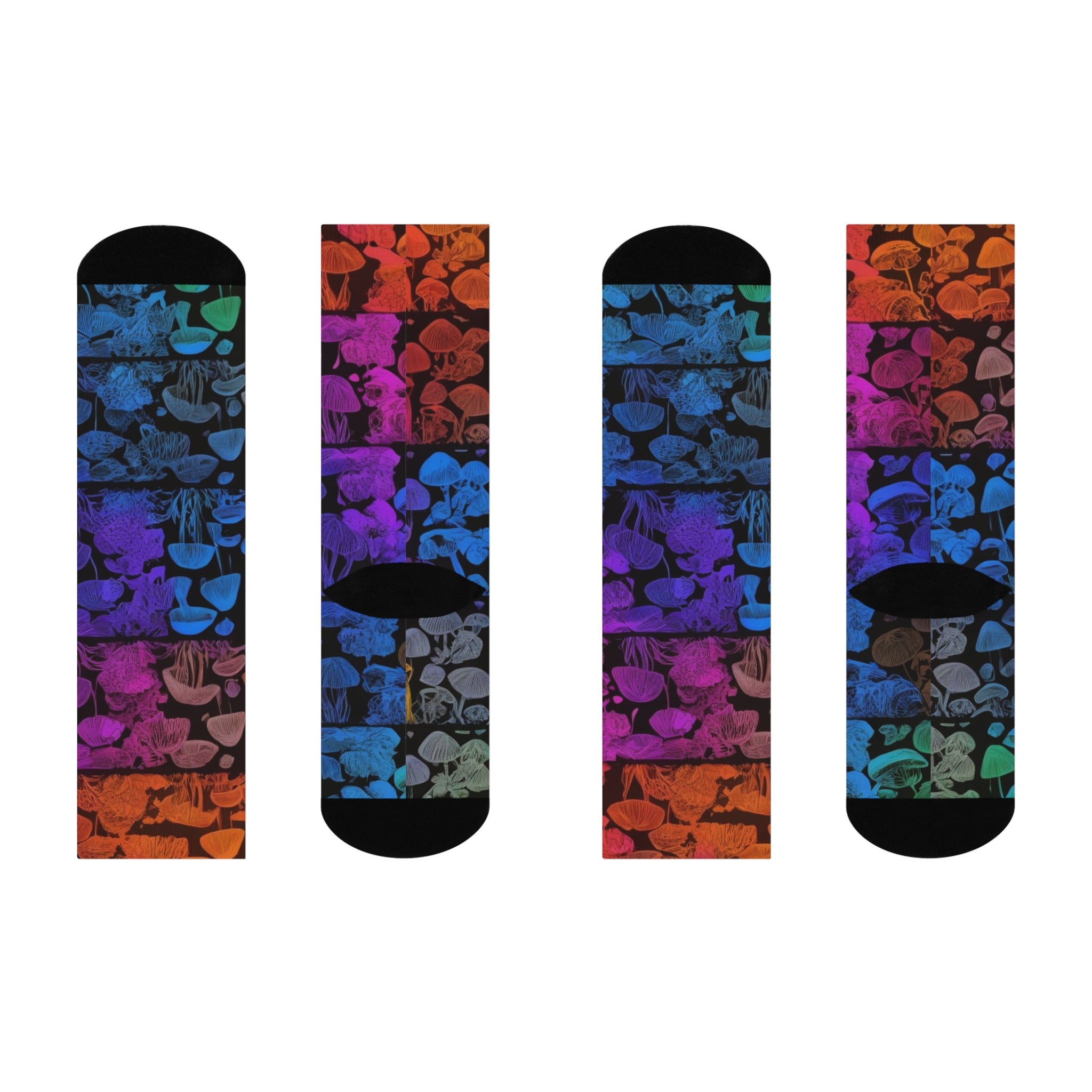 🧦🍄 Gradient Groves for Your Toes. 🌈🌿