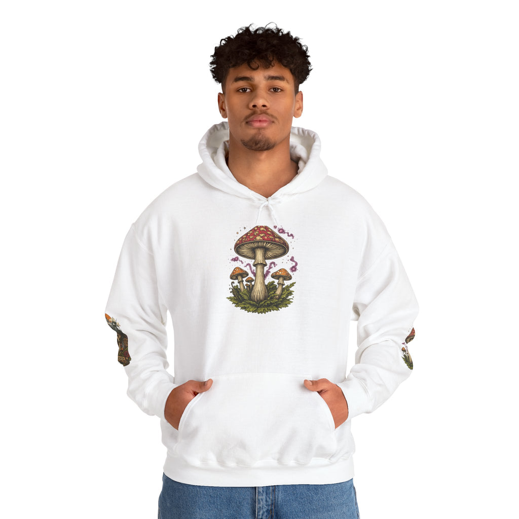 Mushroom Forest Hooded Sweatshirt — Portland Nature Graphic Hoodie