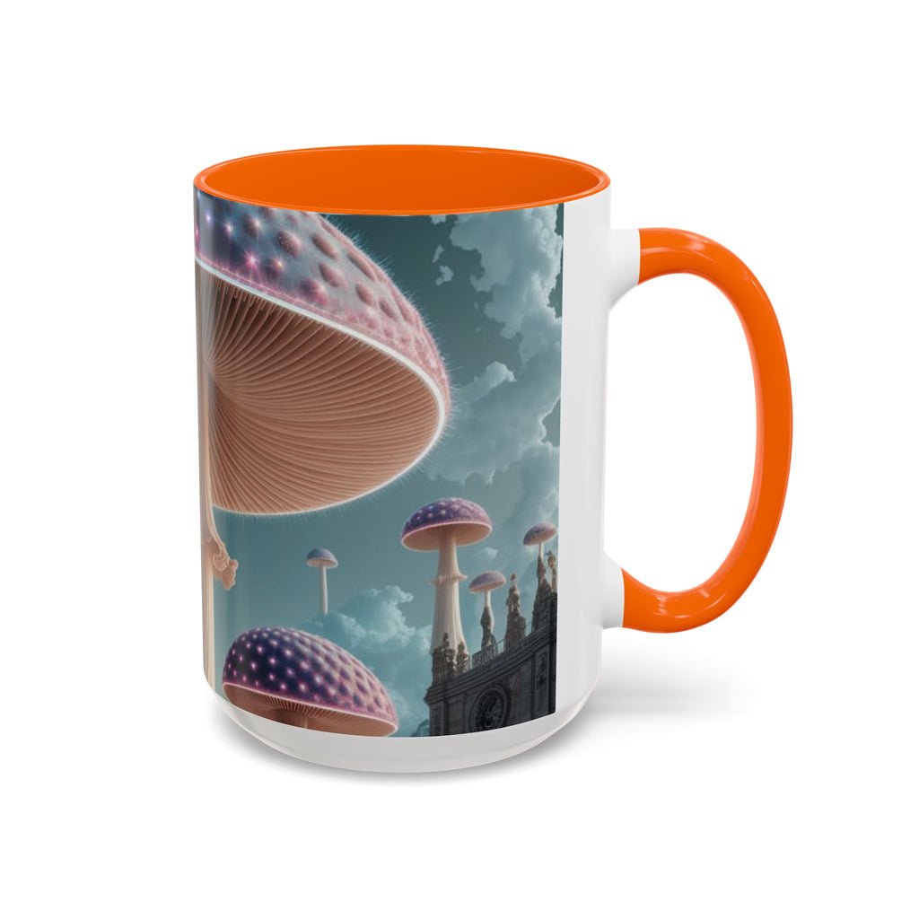 Mug: Mystical Mushroom Accent Coffee Mug — Fantasy Psychedelic Ceramic Cup (11/15oz)