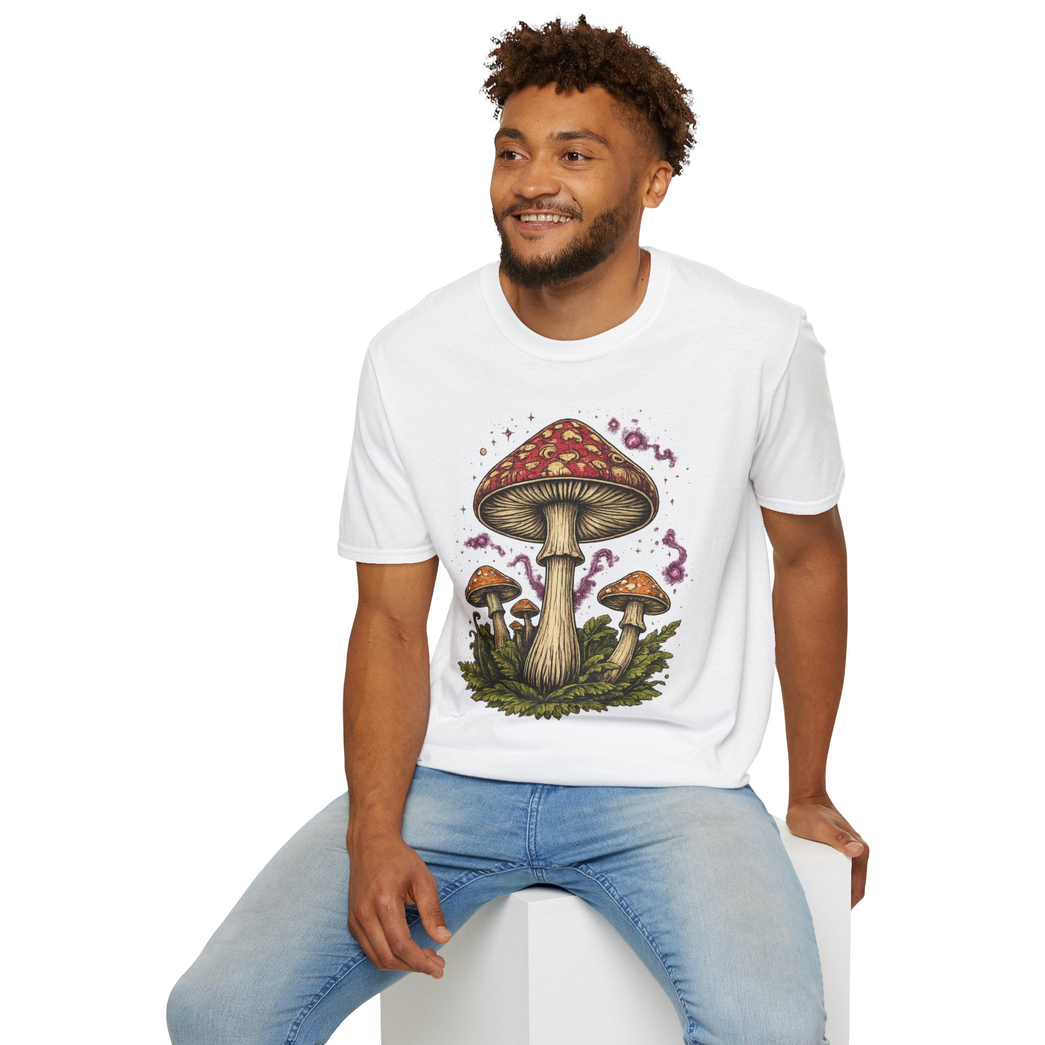 Mushroom Magic T-Shirt — Vintage Red Toadstool Illustration