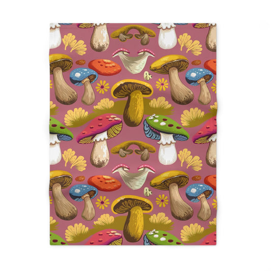 🍄🍼 “Woodland Mushrooms” Baby Blanket 🌿✨