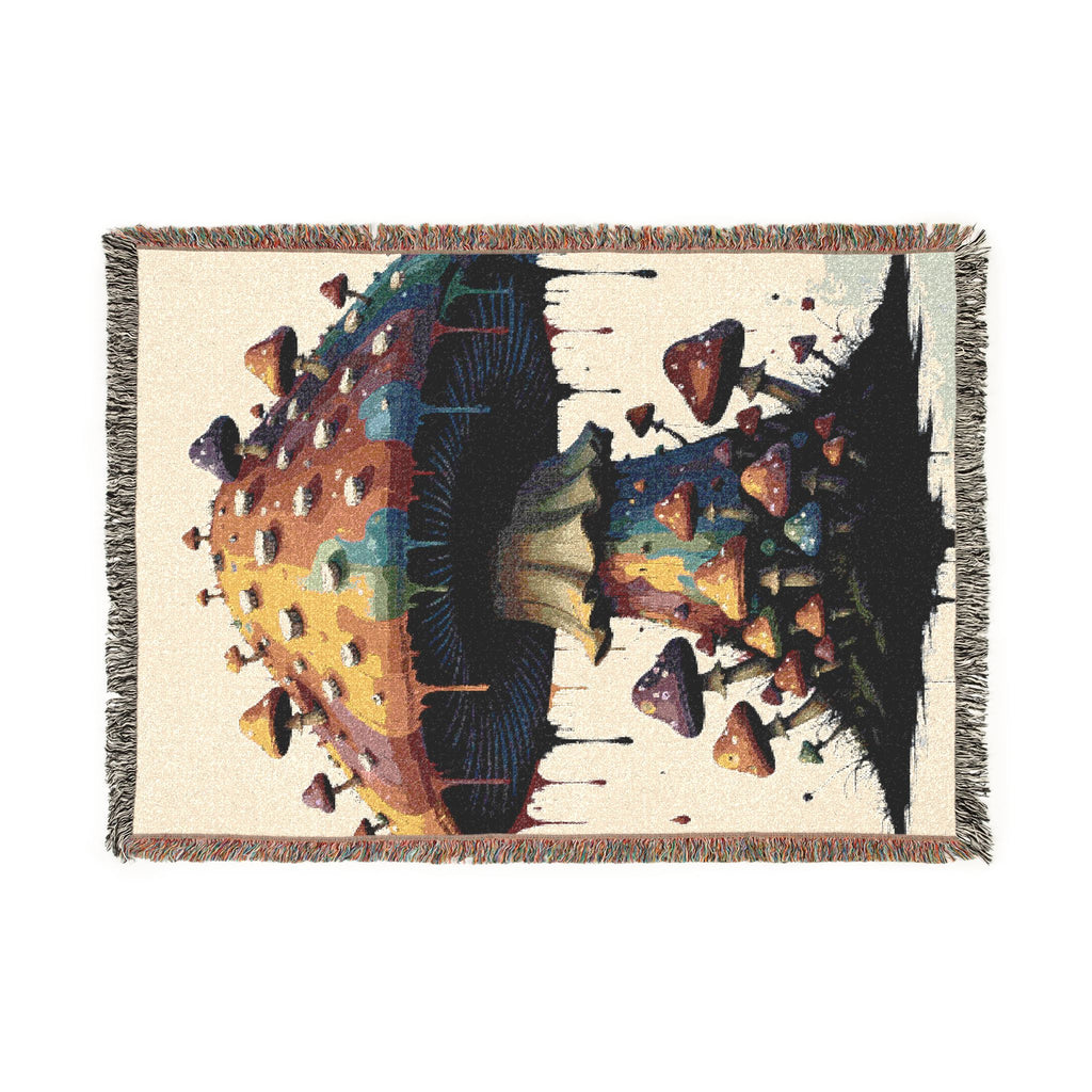 Woven Blanket — Surreal Floating Island Tapestry Throw