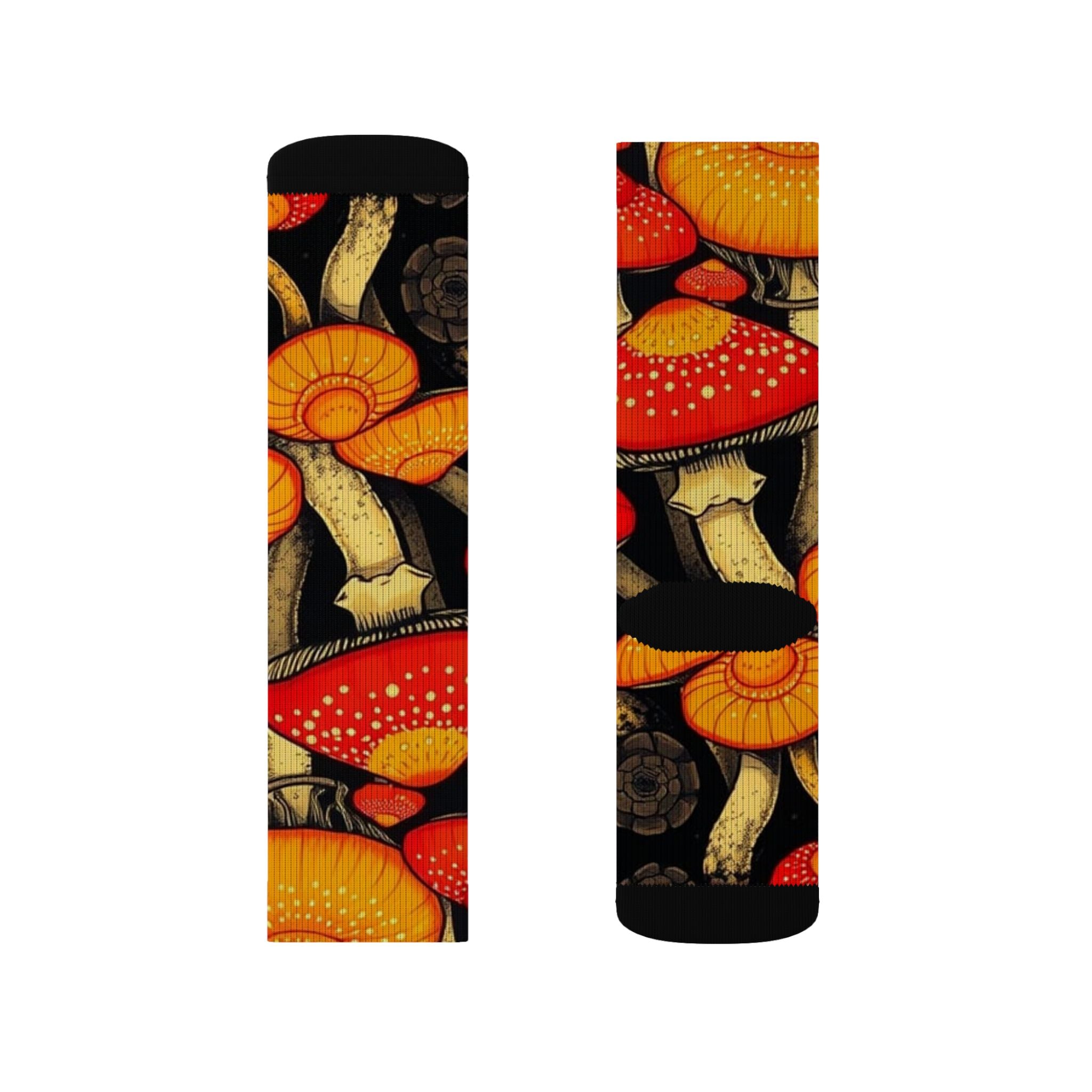 Whimsical Mushroom Socks, Colorful Patterned Socks, Gifts for Nature Lovers, Cozy Everyday Wear, Trendy Sock Collection