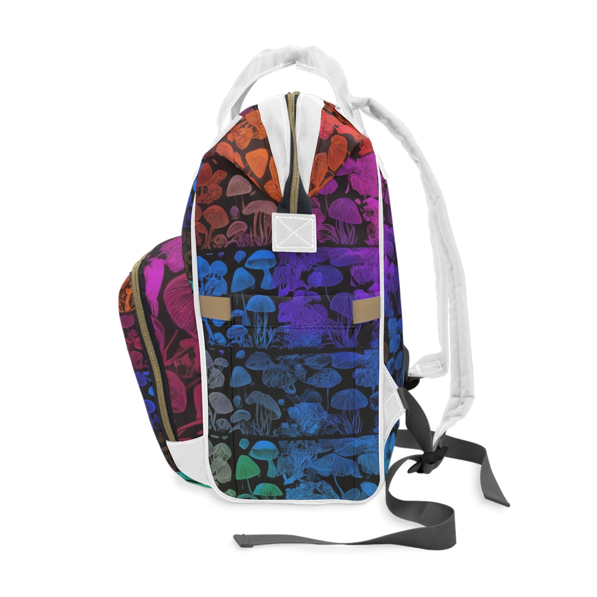 🍼🍄 “Spores & Sippy Cups” Diaper Backpack 🌈🧷