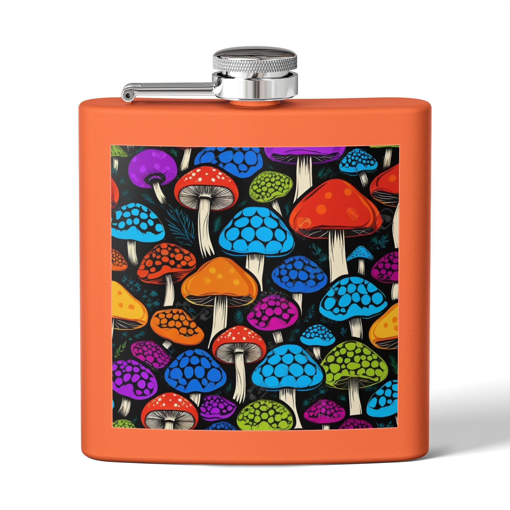 🌈 Psychedelic Pop Shroom Flask – Sip Boldly, Live Colorfully 🍄