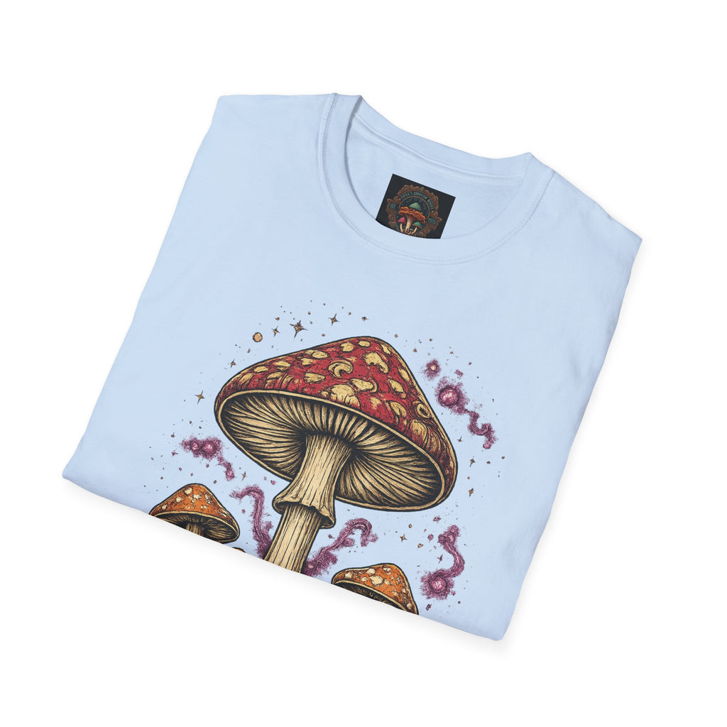 Mushroom Illustration T-Shirt – Vintage Red Toadstool Graphic