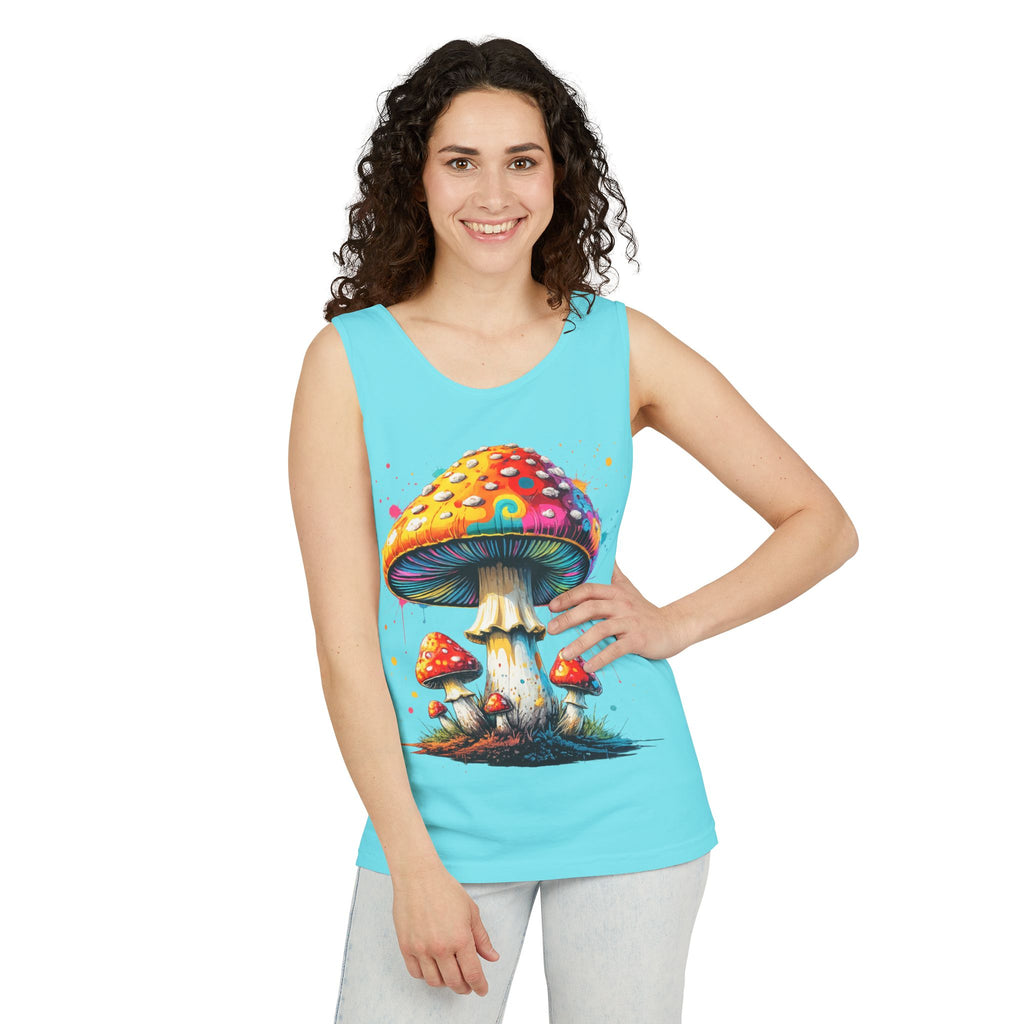 Mushroom Graphic Tank Top — Colorful Psychedelic Fungi Design