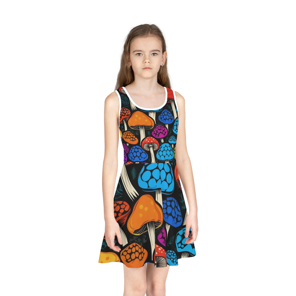 🌈🍄 “Funky Fungi” Sleeveless Sundress 🍄🌈