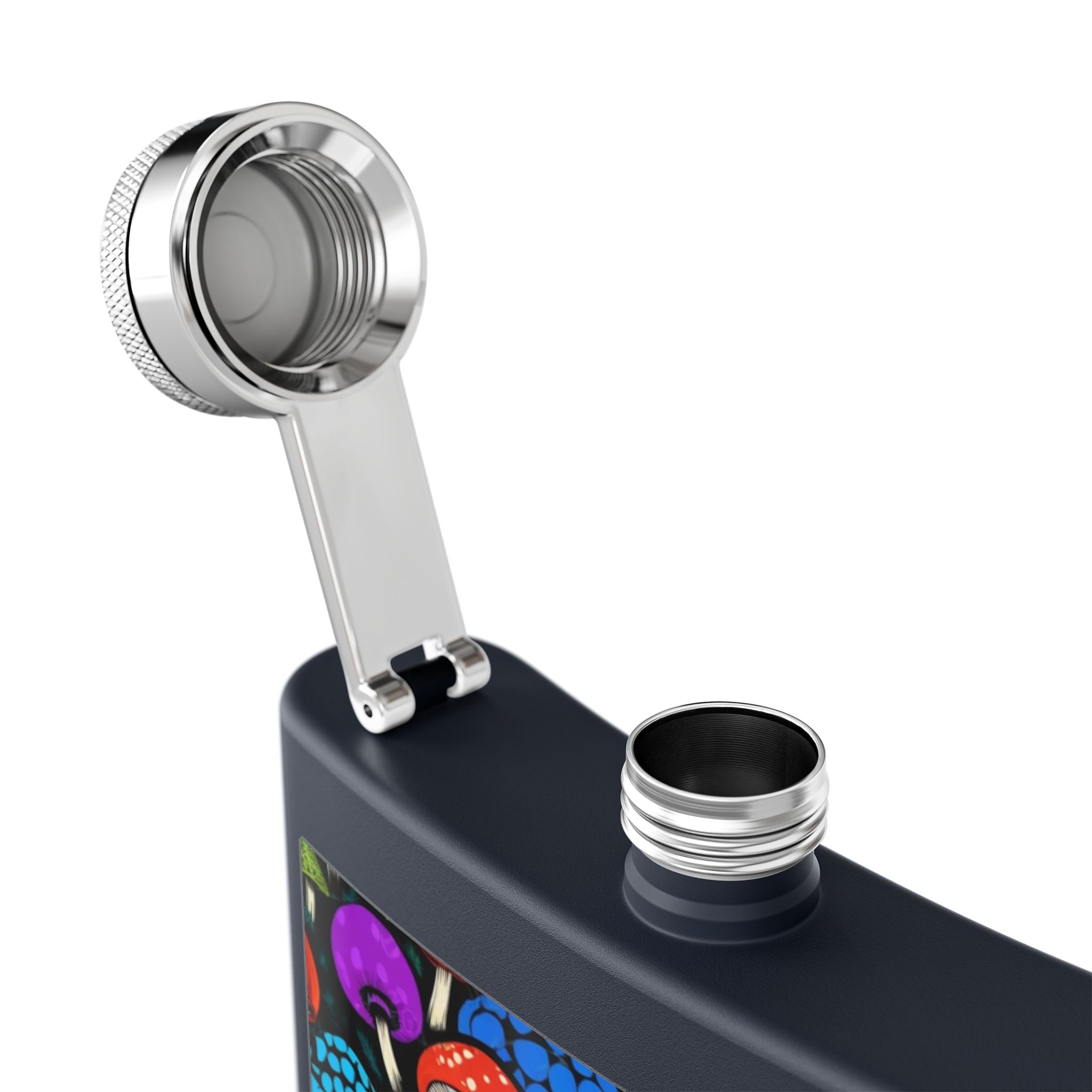 🌈 Psychedelic Pop Shroom Flask – Sip Boldly, Live Colorfully 🍄