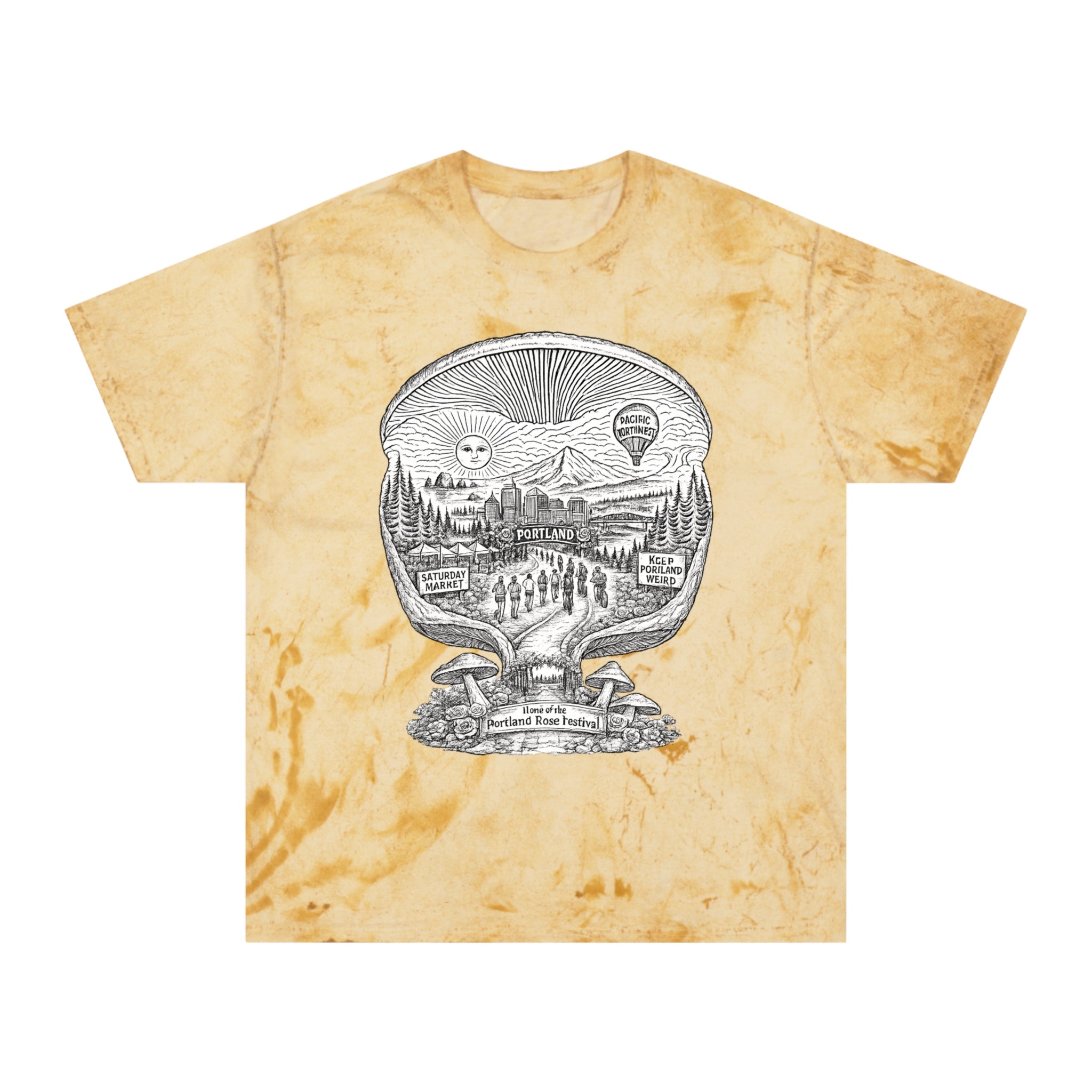 City: Portland Mushroom Vintage T-Shirt