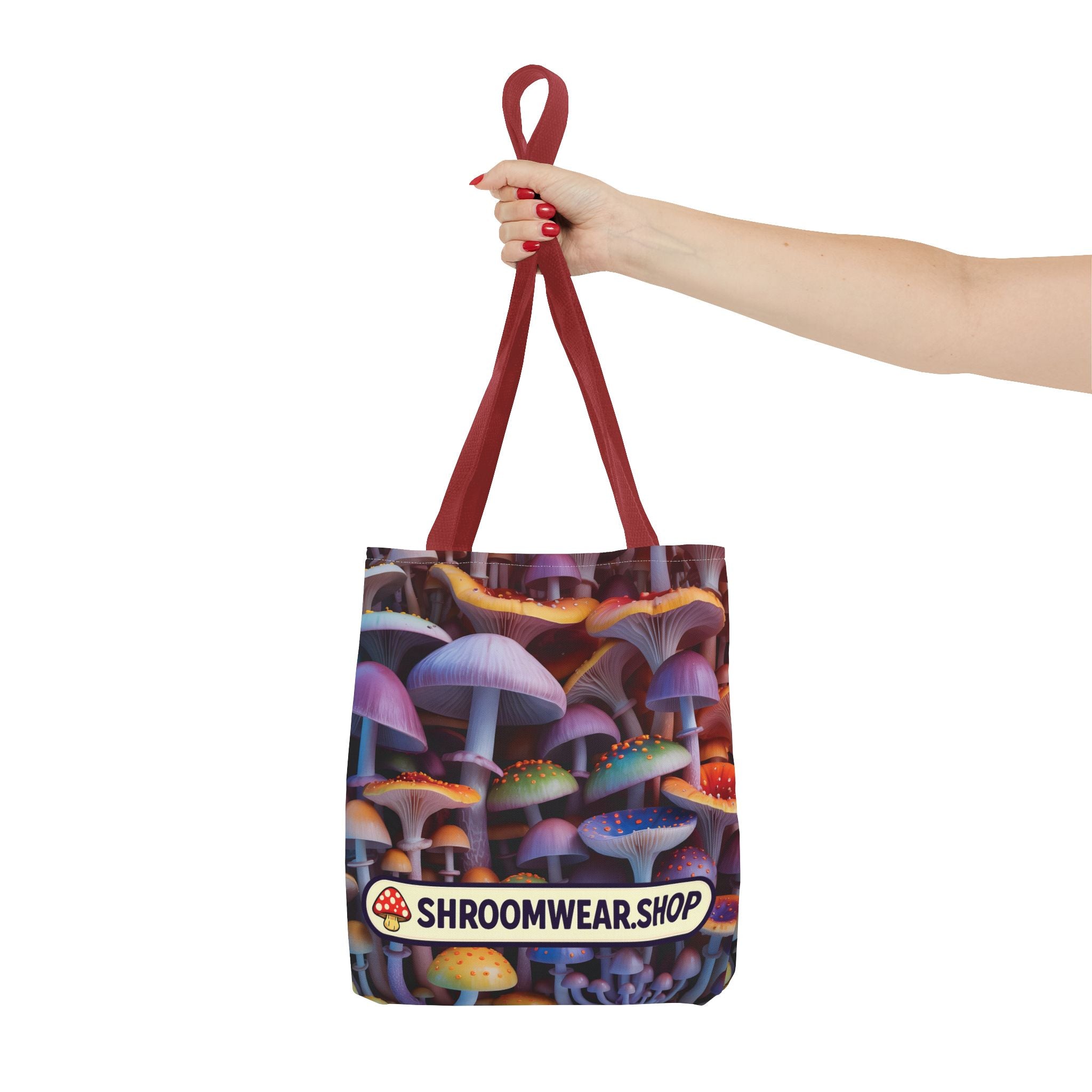 Tote Bag: Psychedelic Mushroom Tote Bag — Colorful Shroom Print Tote