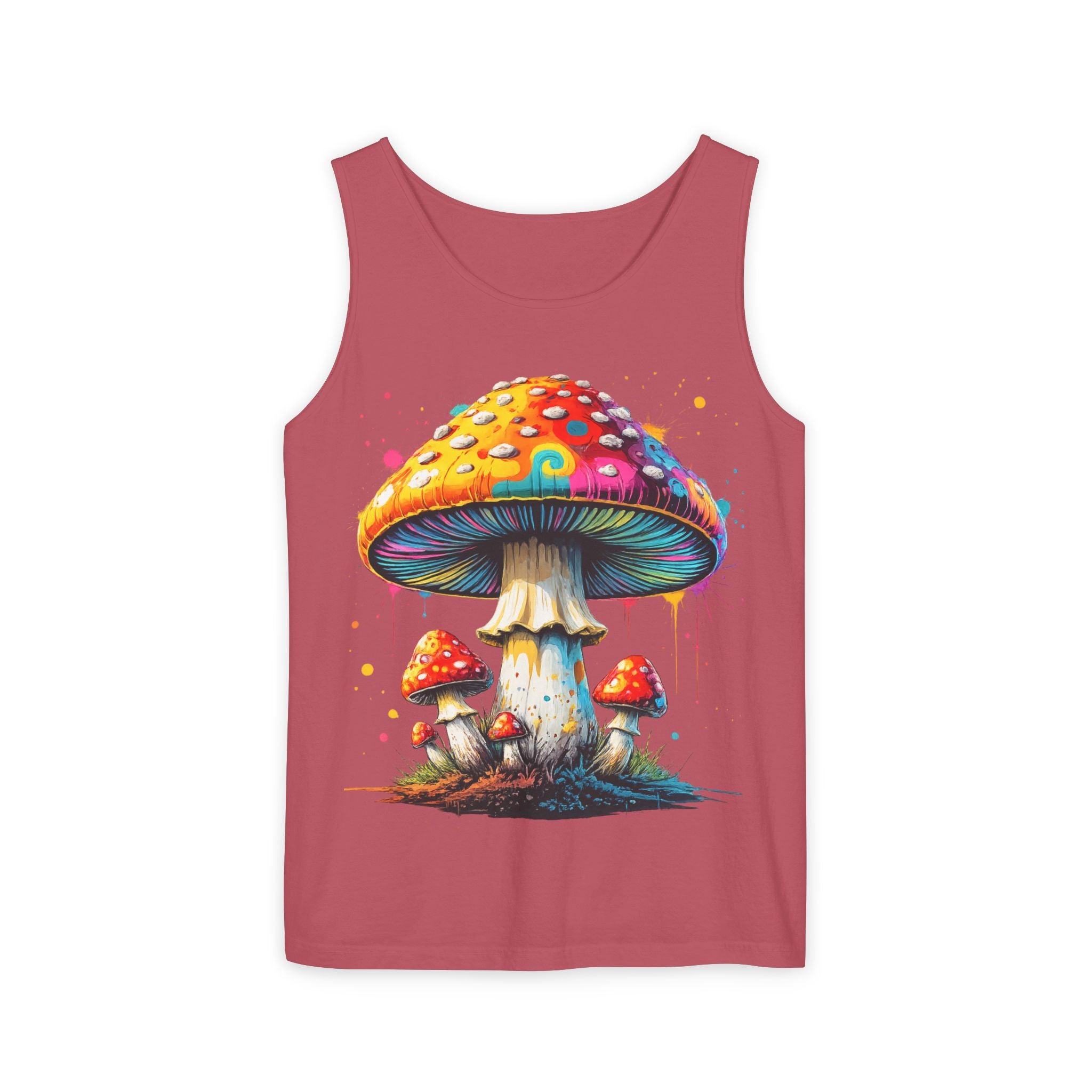 Mushroom Graphic Tank Top — Colorful Psychedelic Fungi Design