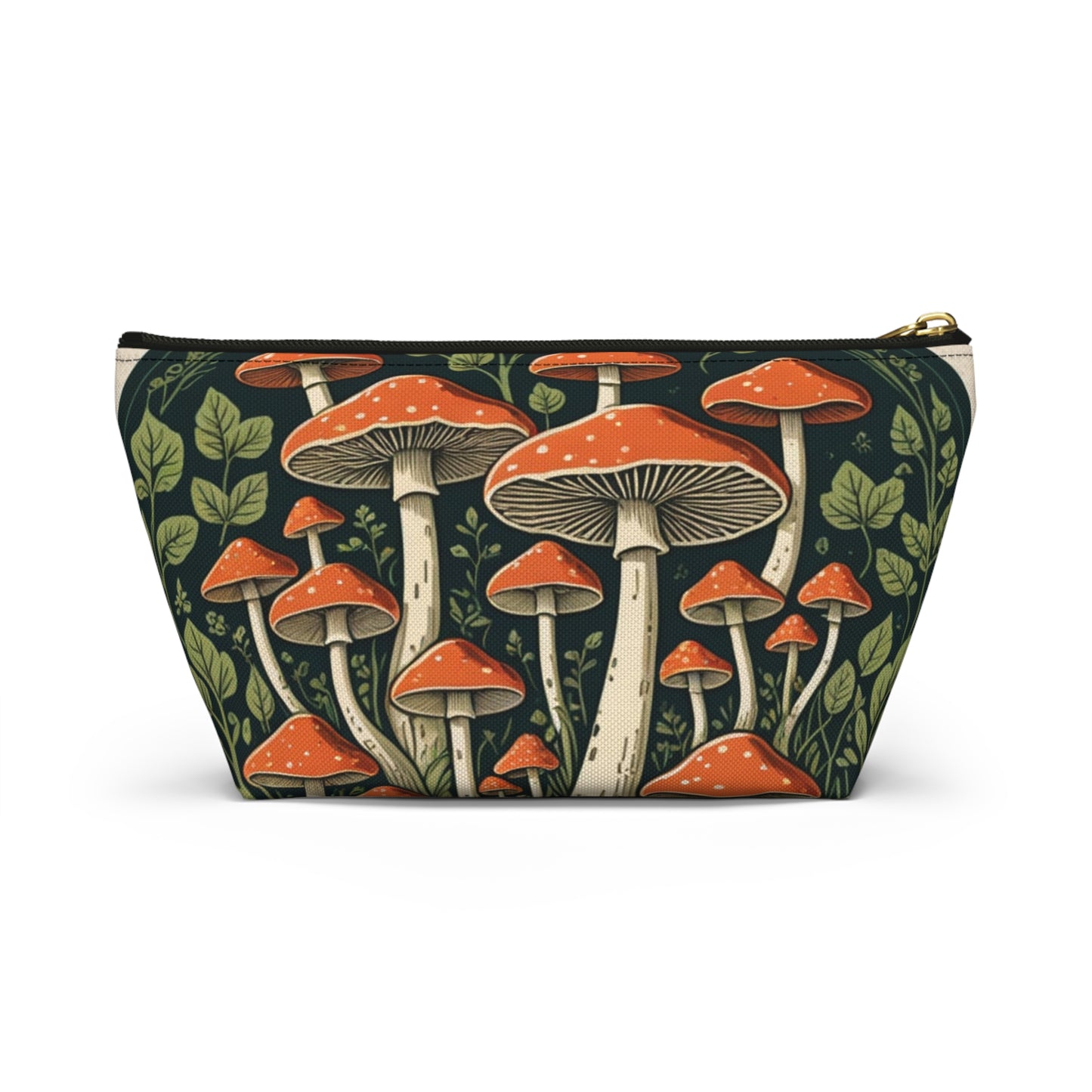 🍄 "Forest Keeper" Zipper Pouch – Where Earthy Elegance Meets Everyday Magic  Carry the forest with you—wherever you roam.