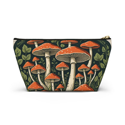 🍄 "Forest Keeper" Zipper Pouch – Where Earthy Elegance Meets Everyday Magic  Carry the forest with you—wherever you roam.