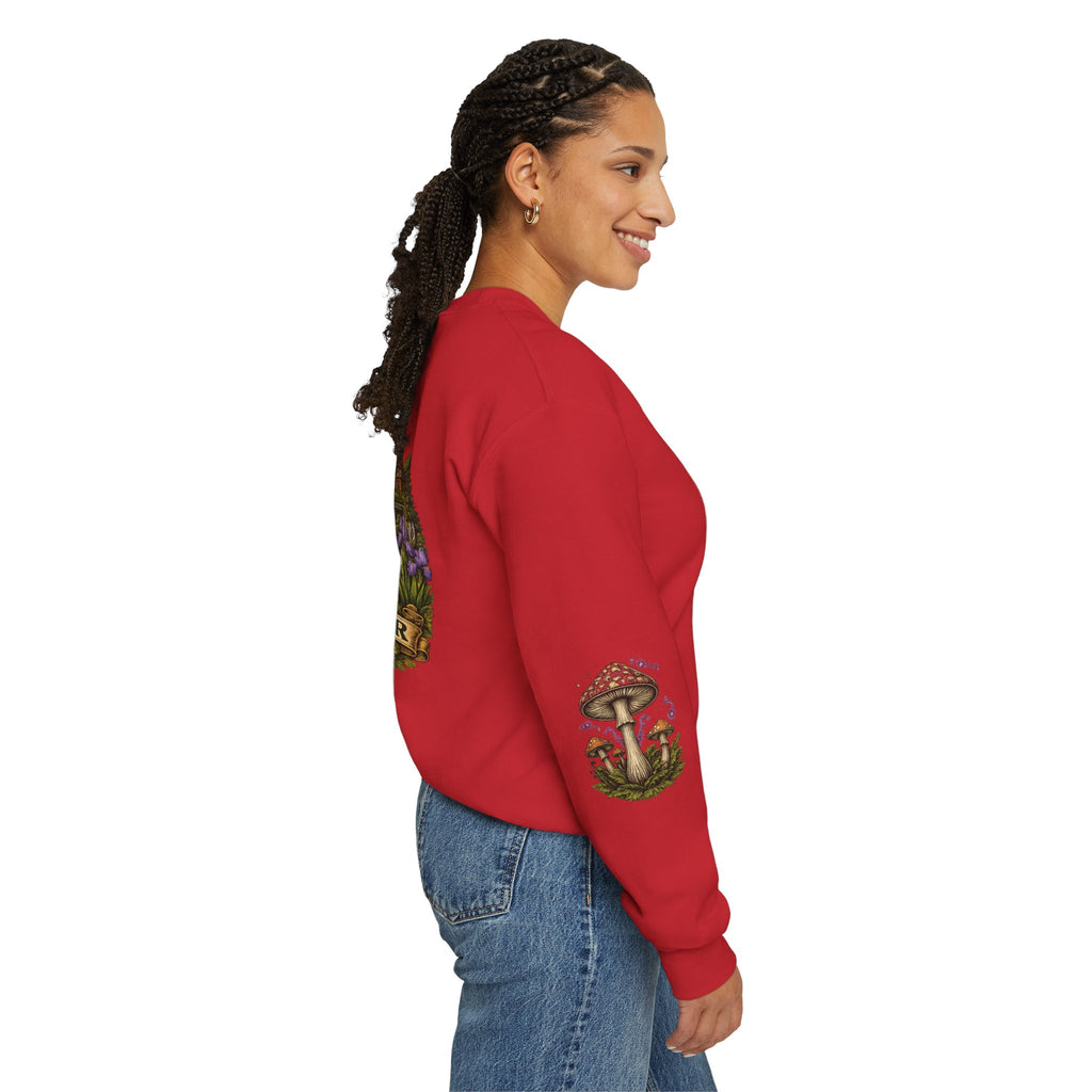 Mushroom Vancouver Crewneck Sweatshirt — Scenic Pacific Northwest Fungi Design