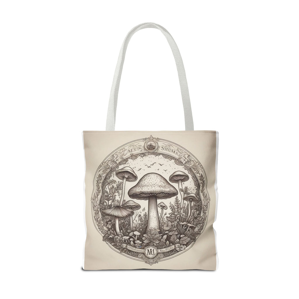 👜 Mystic Shroom Circle Tote Bag – Where Art Nouveau Meets Nature 🍄