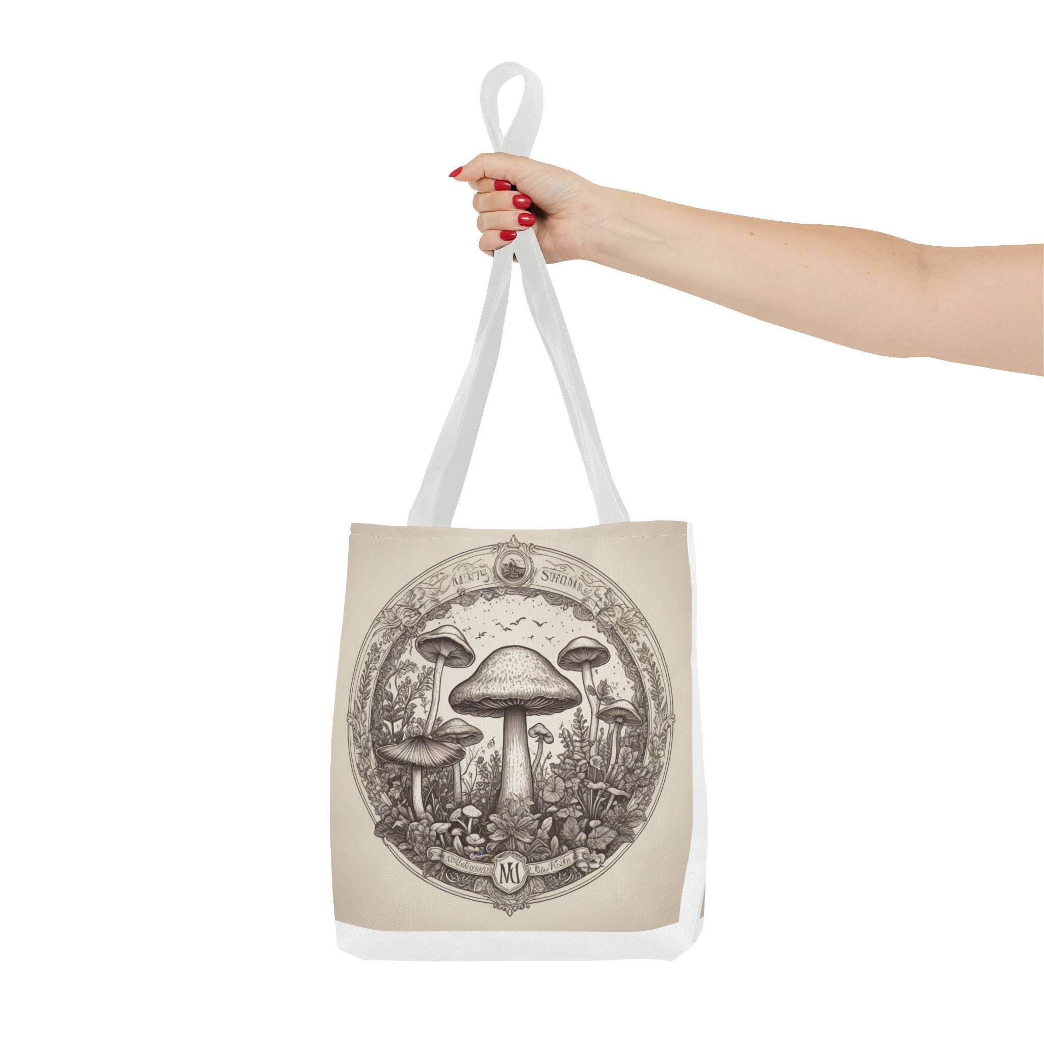 👜 Mystic Shroom Circle Tote Bag – Where Art Nouveau Meets Nature 🍄