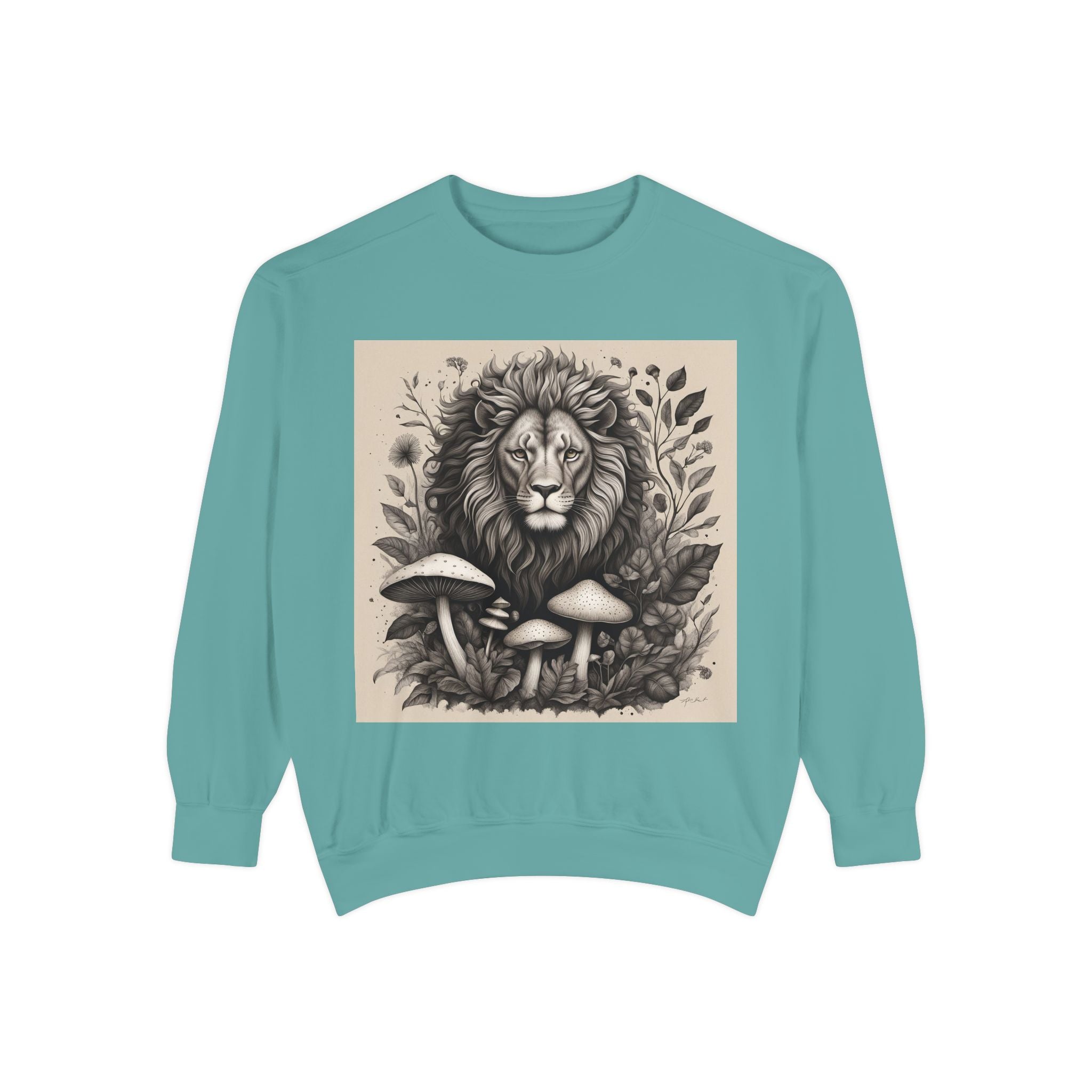 🦁 Lionheart & Shrooms Sweatshirt – Wear the Wild Within 🍄
